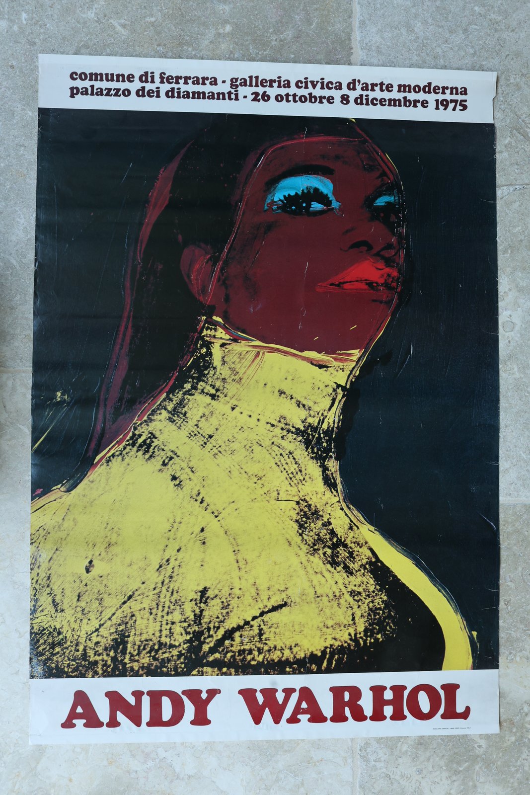Andy Warhol 1975 Ferrara Exhibition Poster foto 7