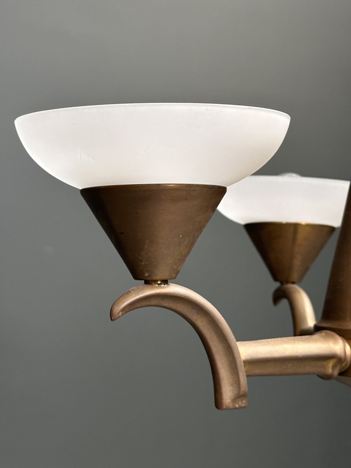 Art Deco Copper Ceiling Lamp, 1930s foto 6