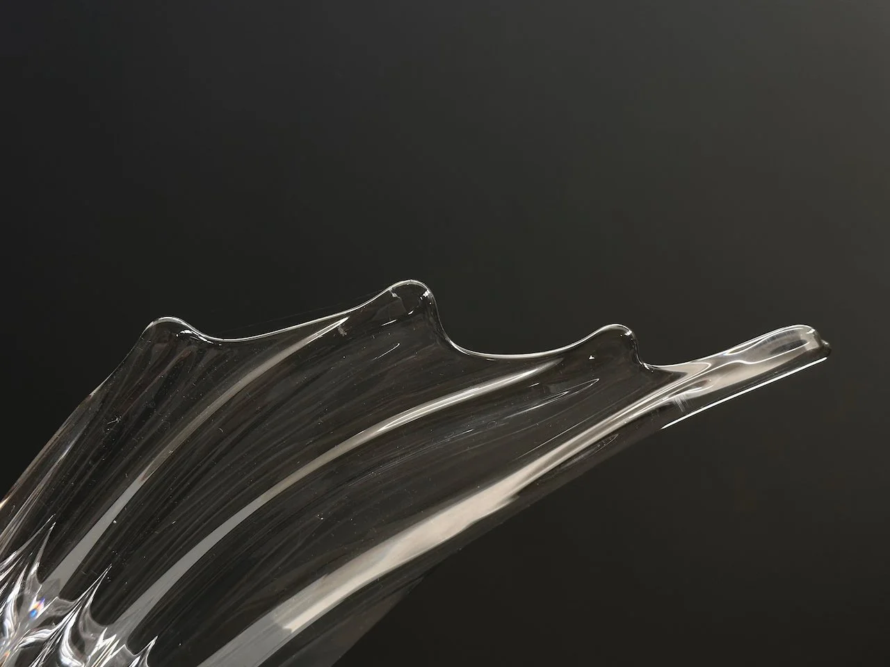 Art Vannes Crystal Winged Vase, France 1970s foto 2