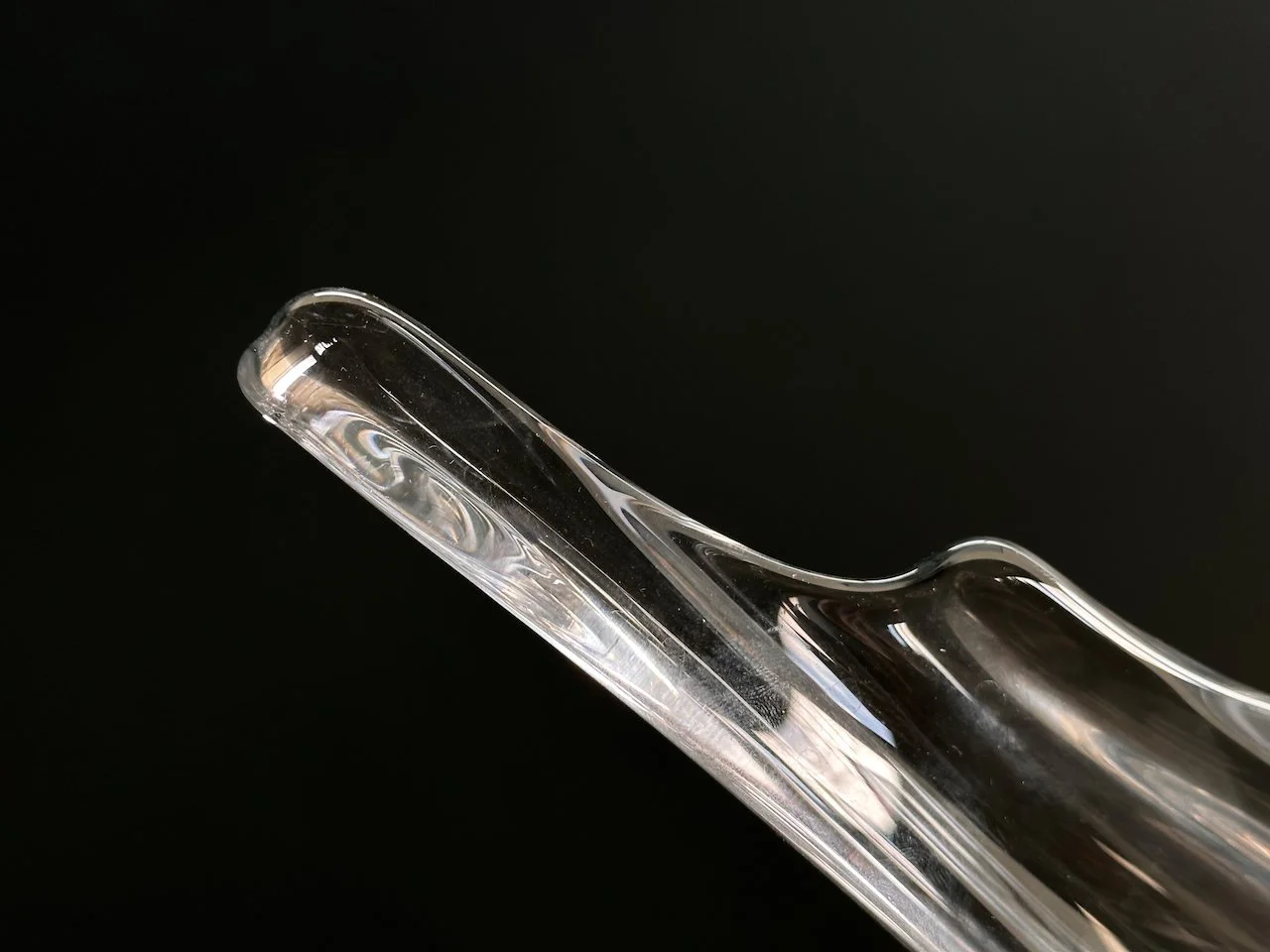 Art Vannes Crystal Winged Vase, France 1970s foto 6