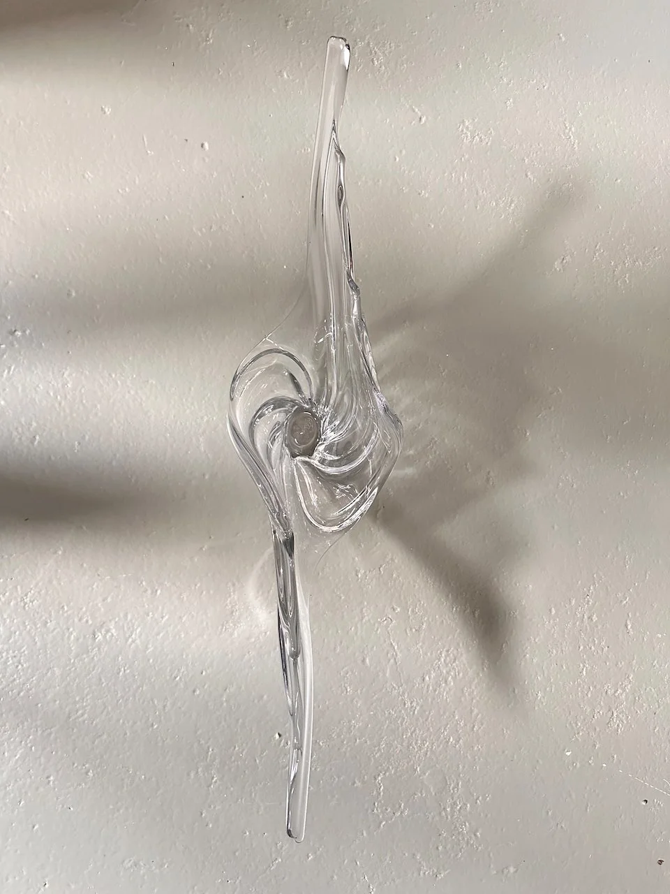 Art Vannes Crystal Winged Vase, France 1970s foto 9