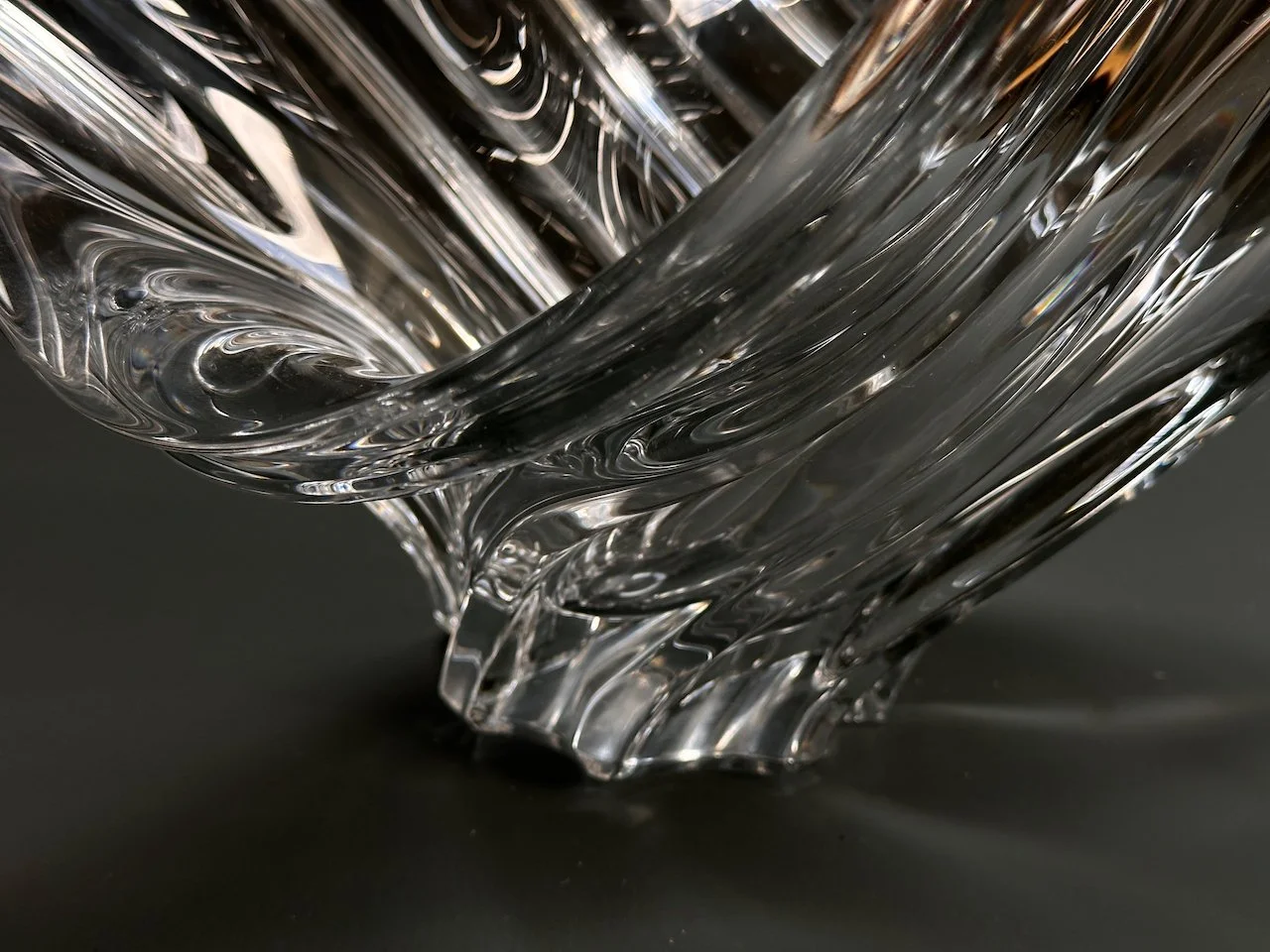 Art Vannes Crystal Winged Vase, France 1970s foto 10
