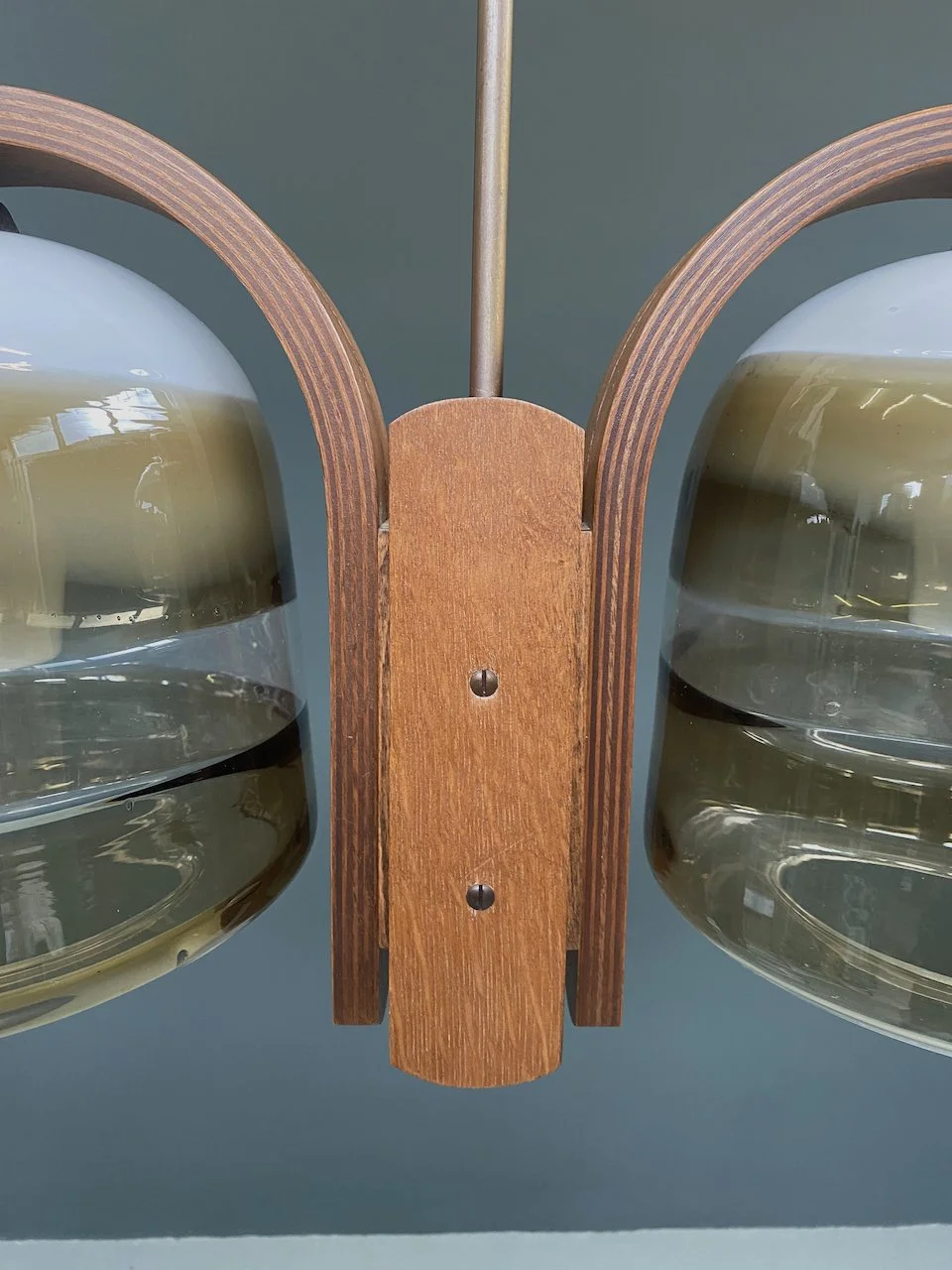 Temde Leuchten Double Pendant Lamp, 1970s foto 8