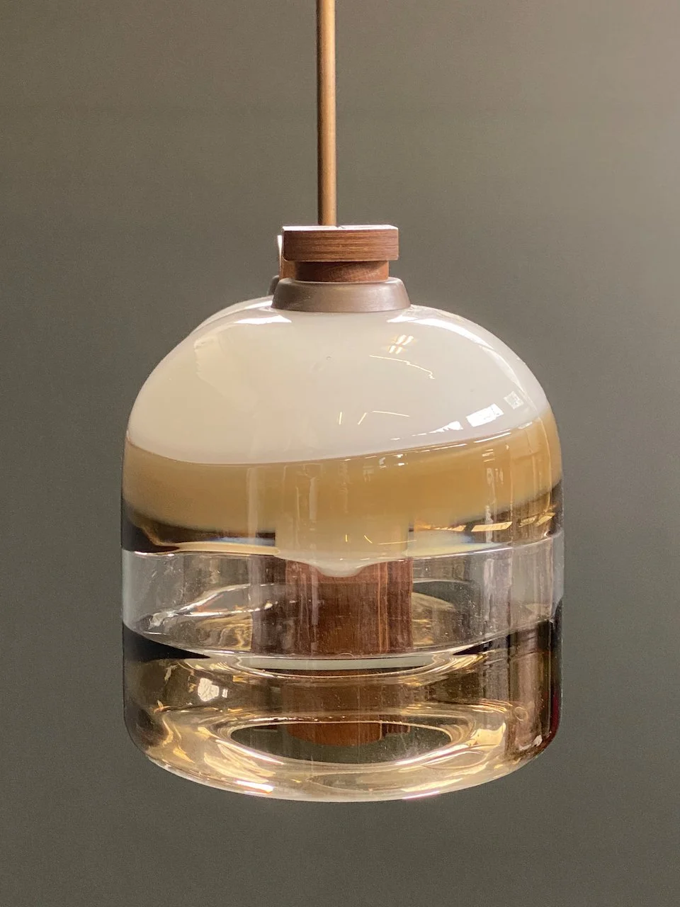 Temde Leuchten Double Pendant Lamp, 1970s foto 9