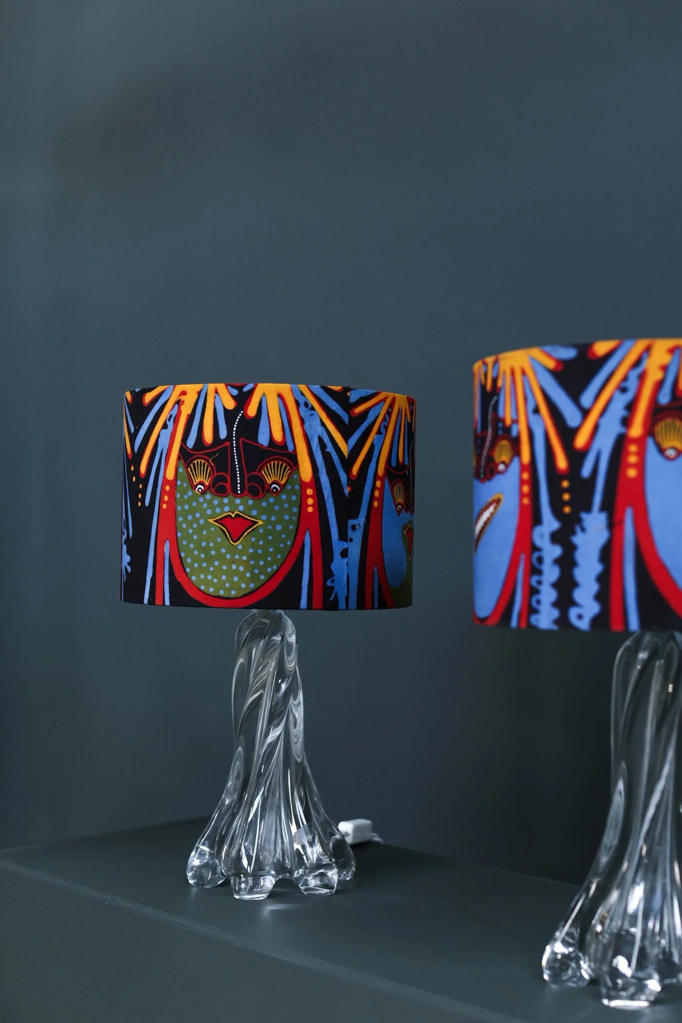 Arte Vannes Crystal Table Lamps, Set of Two, France 1970s foto 6