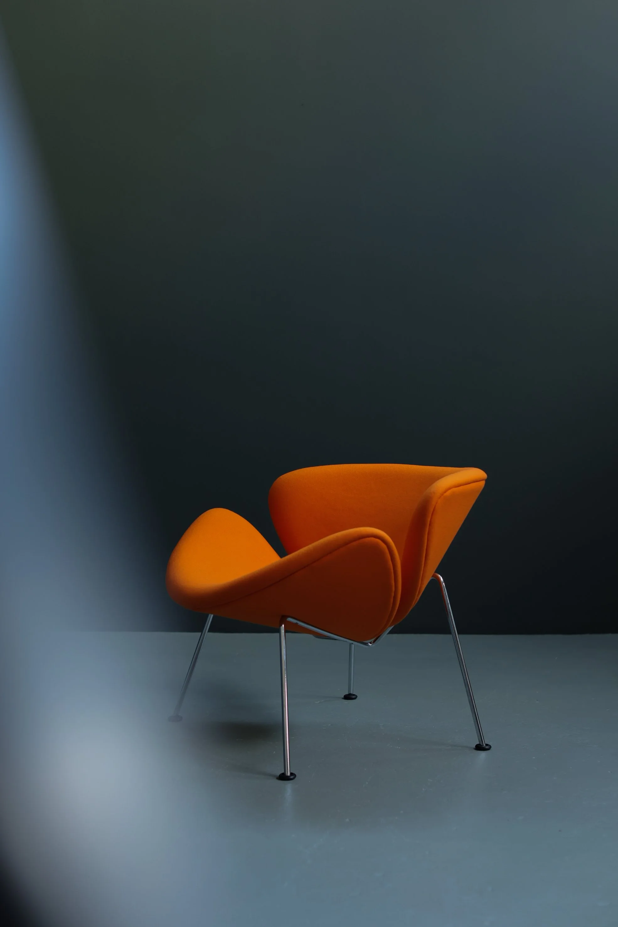 Pierre Paulin Orange Slice lounge chair for Artifort in orange wool, 1960