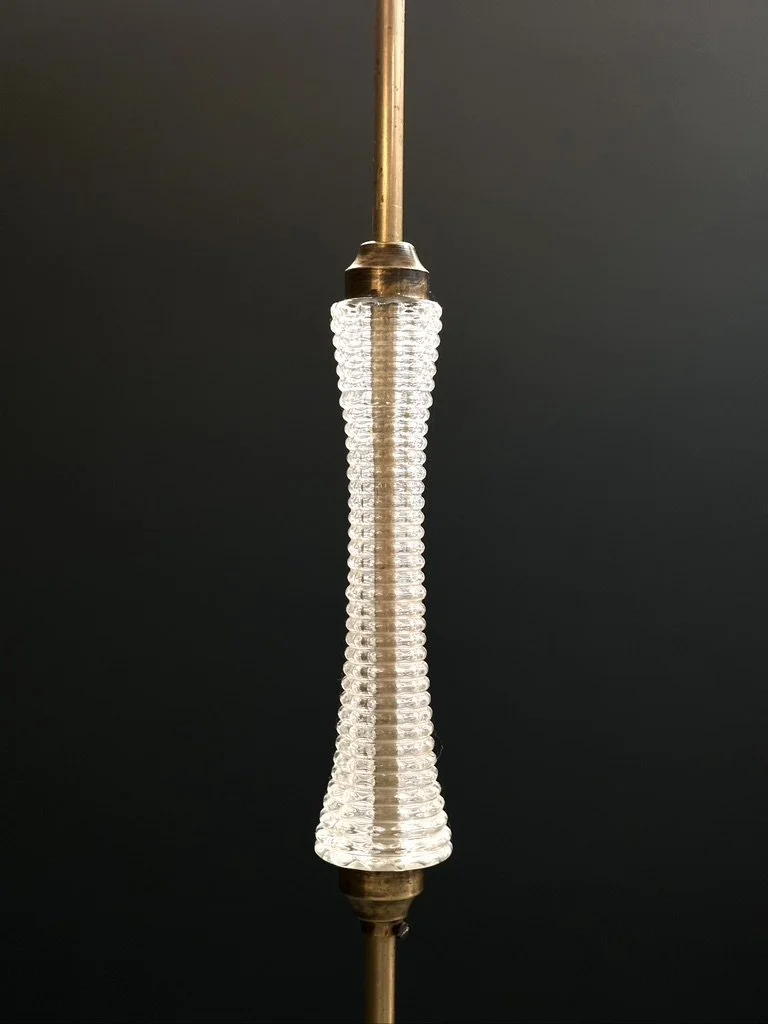 Barovier & Toso Murano Glass Pendant Lamp with Brass, 1950s foto 2
