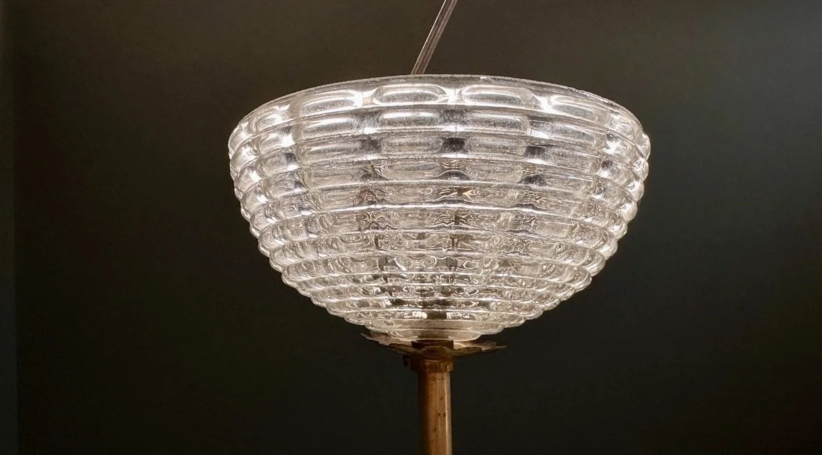 Barovier & Toso Murano Glass Pendant Lamp with Brass, 1950s foto 4