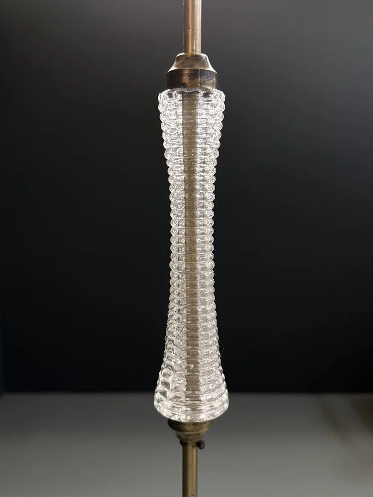 Barovier & Toso Murano Glass Pendant Lamp with Brass, 1950s foto 8