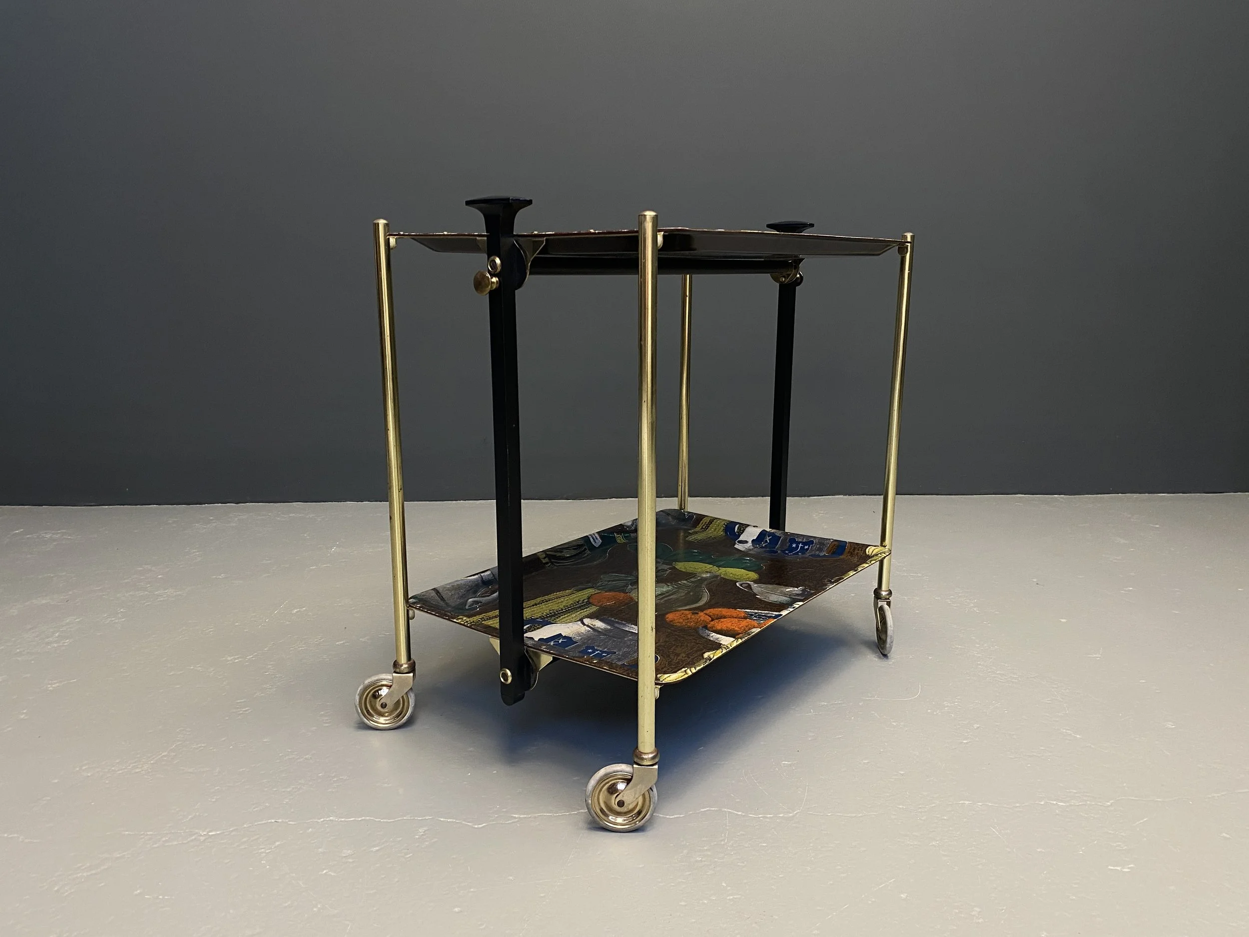 Bremshey Gerlinol Folding Serving Trolley, 1960s foto 3