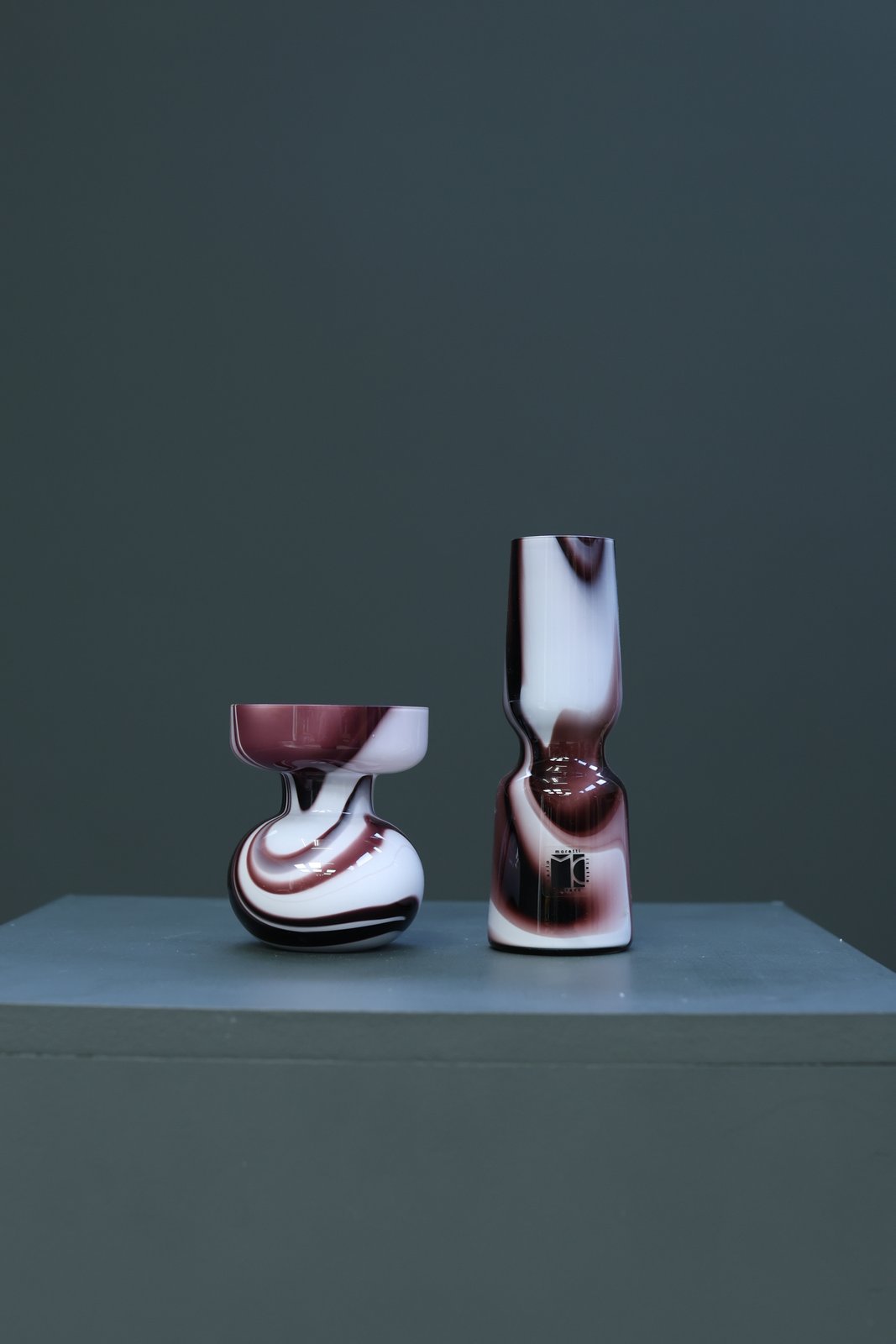 Carlo Moretti Murano Glass Vases, Set of 2 foto 2