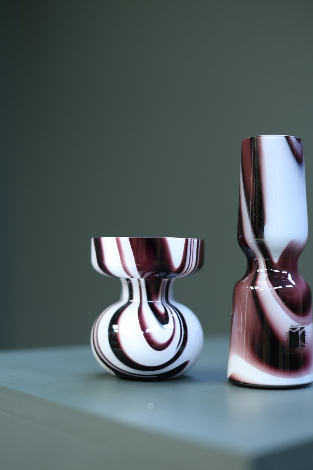 Carlo Moretti Murano Glass Vases, Set of 2 foto 13