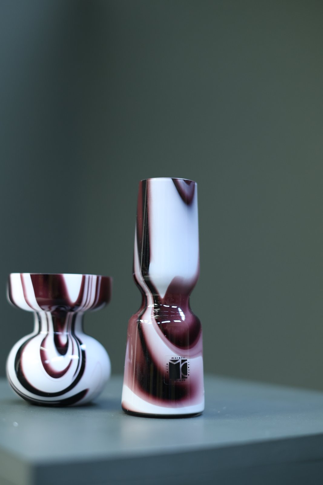 Carlo Moretti Murano Glass Vases, Set of 2 foto 14
