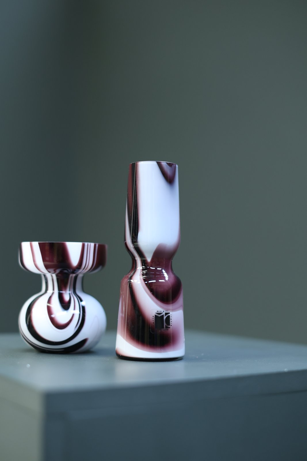 Carlo Moretti Murano Glass Vases, Set of 2 foto 15