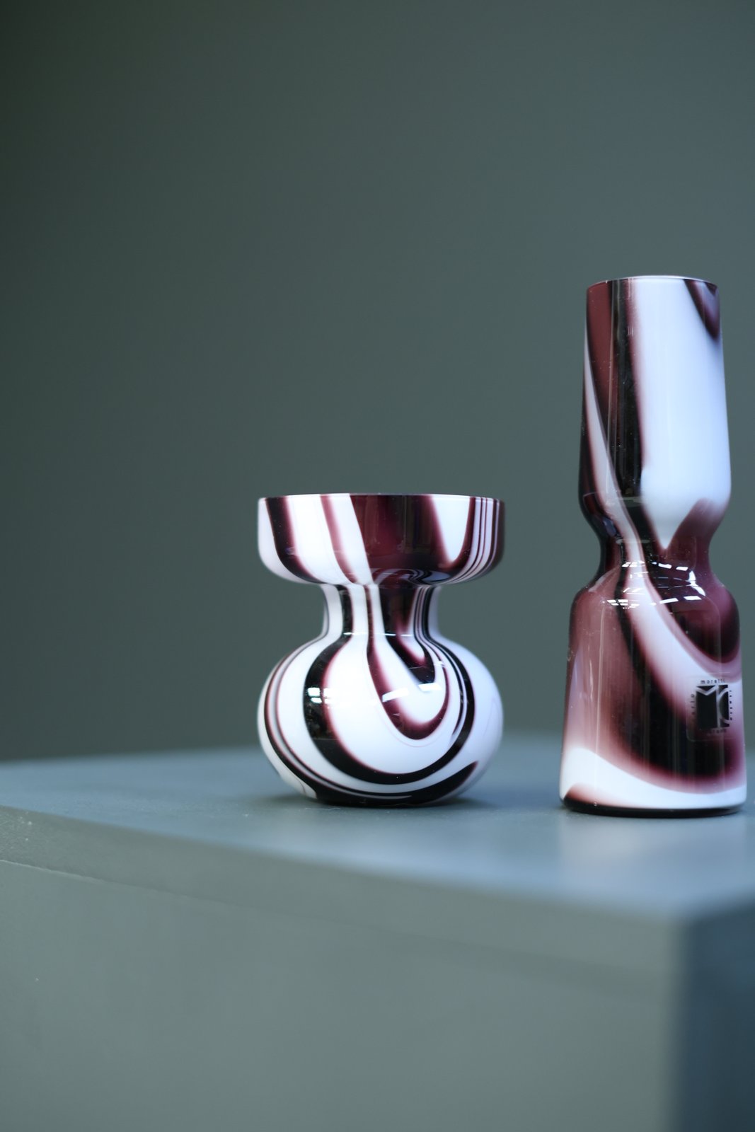 Carlo Moretti Murano Glass Vases, Set of 2 foto 16