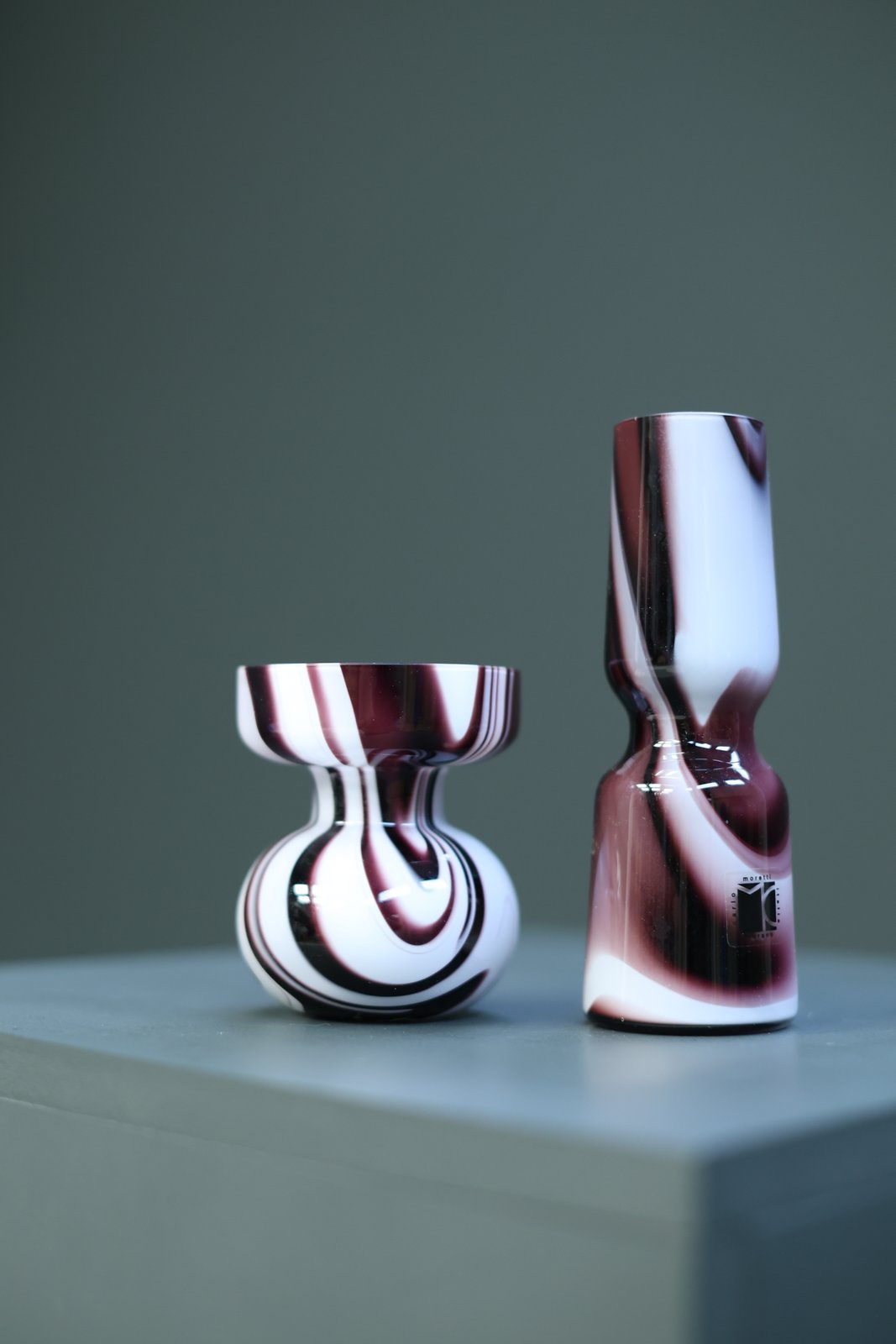 Carlo Moretti Murano Glass Vases, Set of 2 foto 17