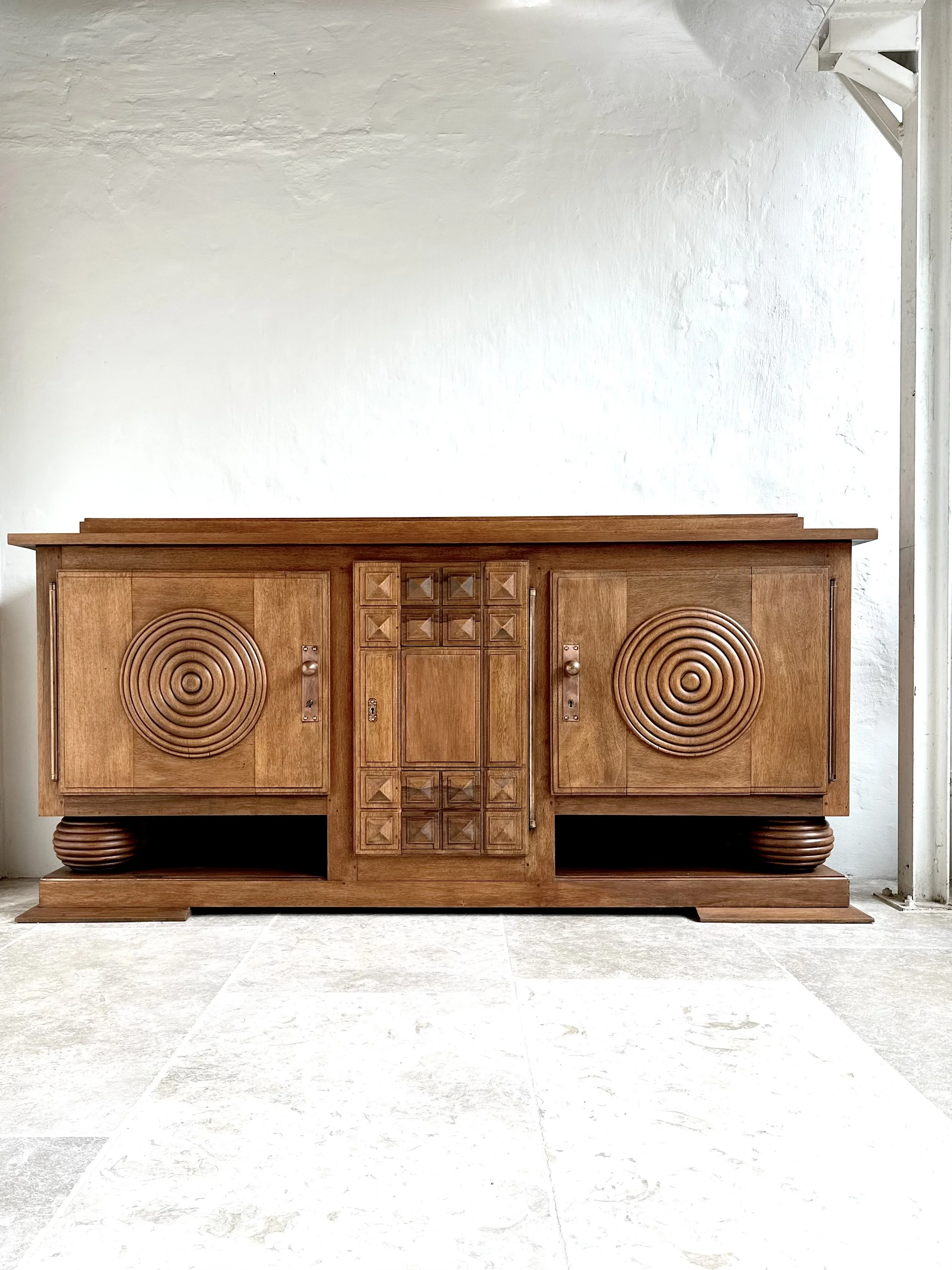 Charles Dudouyt Art Deco Oak Cabinet, France 1930s-1940s foto 2