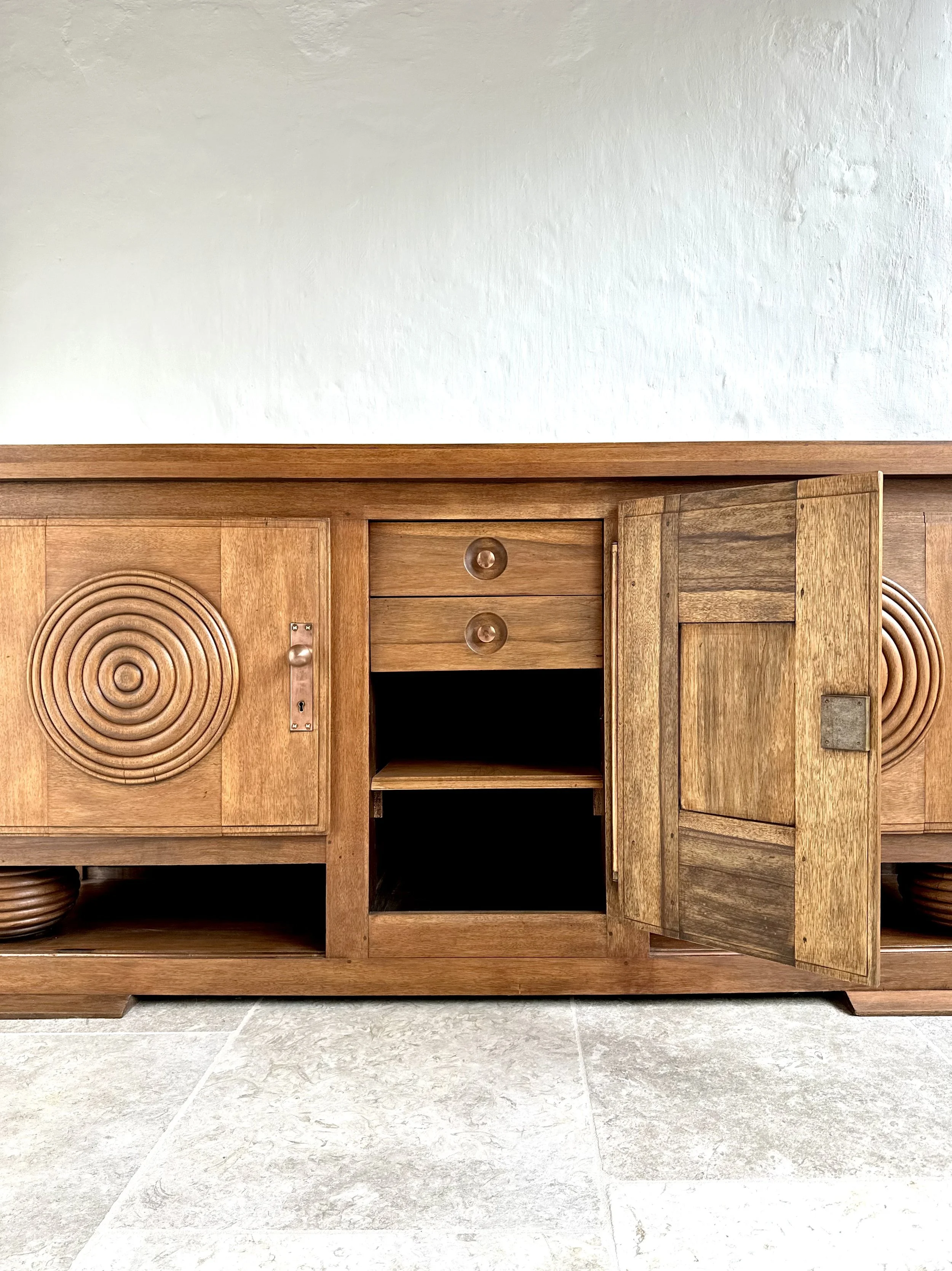Charles Dudouyt Art Deco Oak Cabinet, France 1930s-1940s foto 4