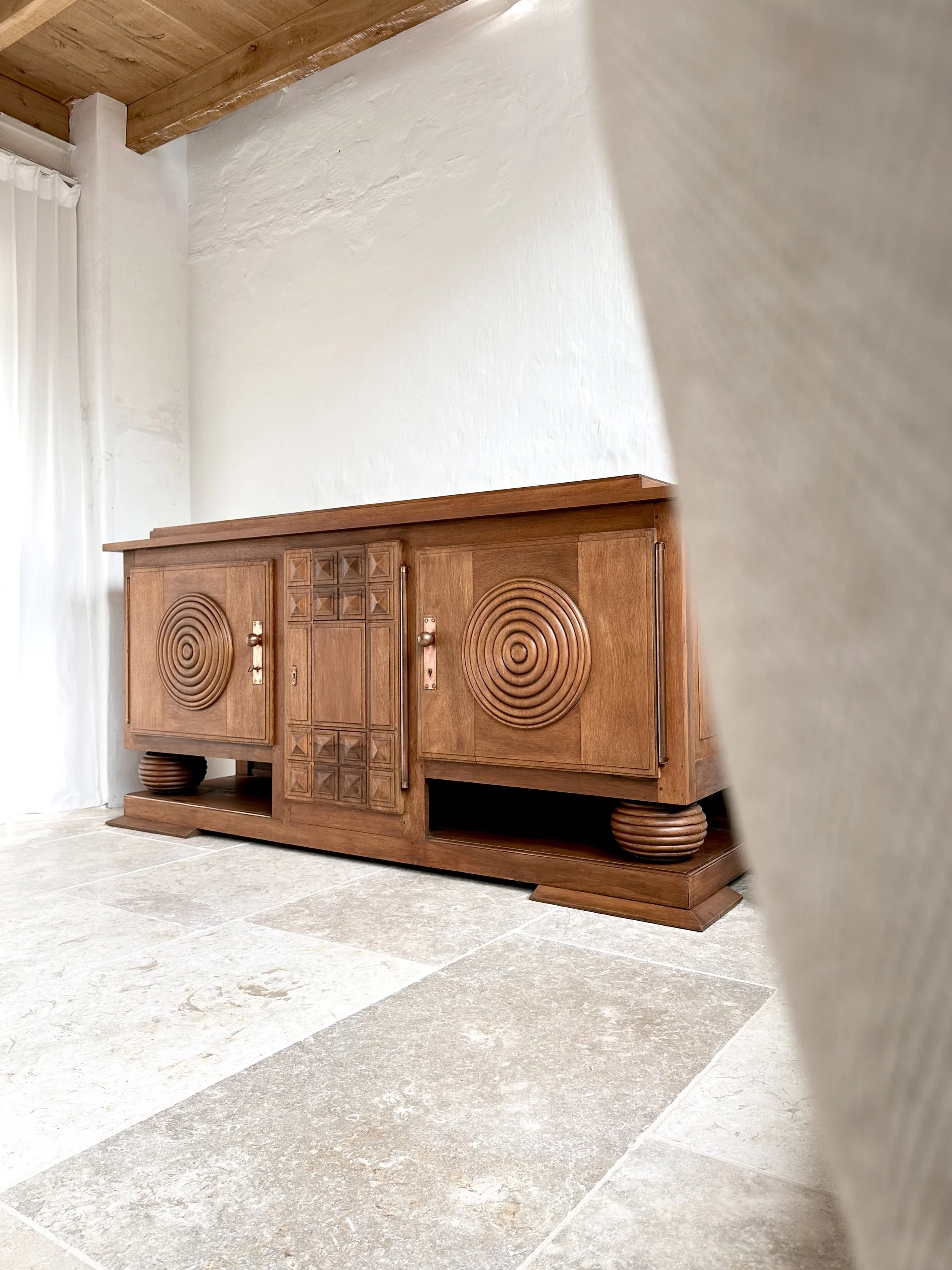 Charles Dudouyt Art Deco Oak Cabinet, France 1930s-1940s foto 5