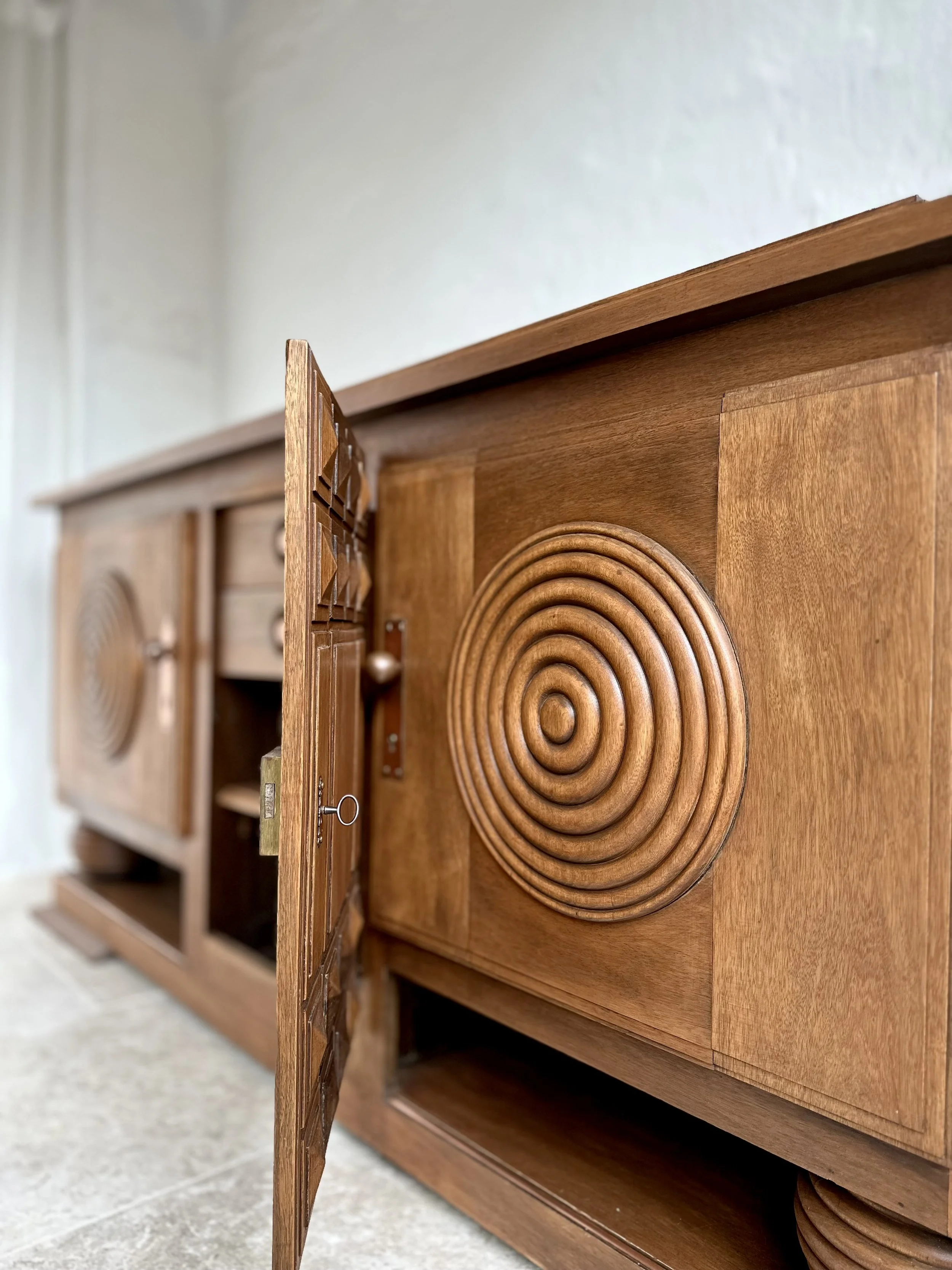 Charles Dudouyt Art Deco Oak Cabinet, France 1930s-1940s foto 8