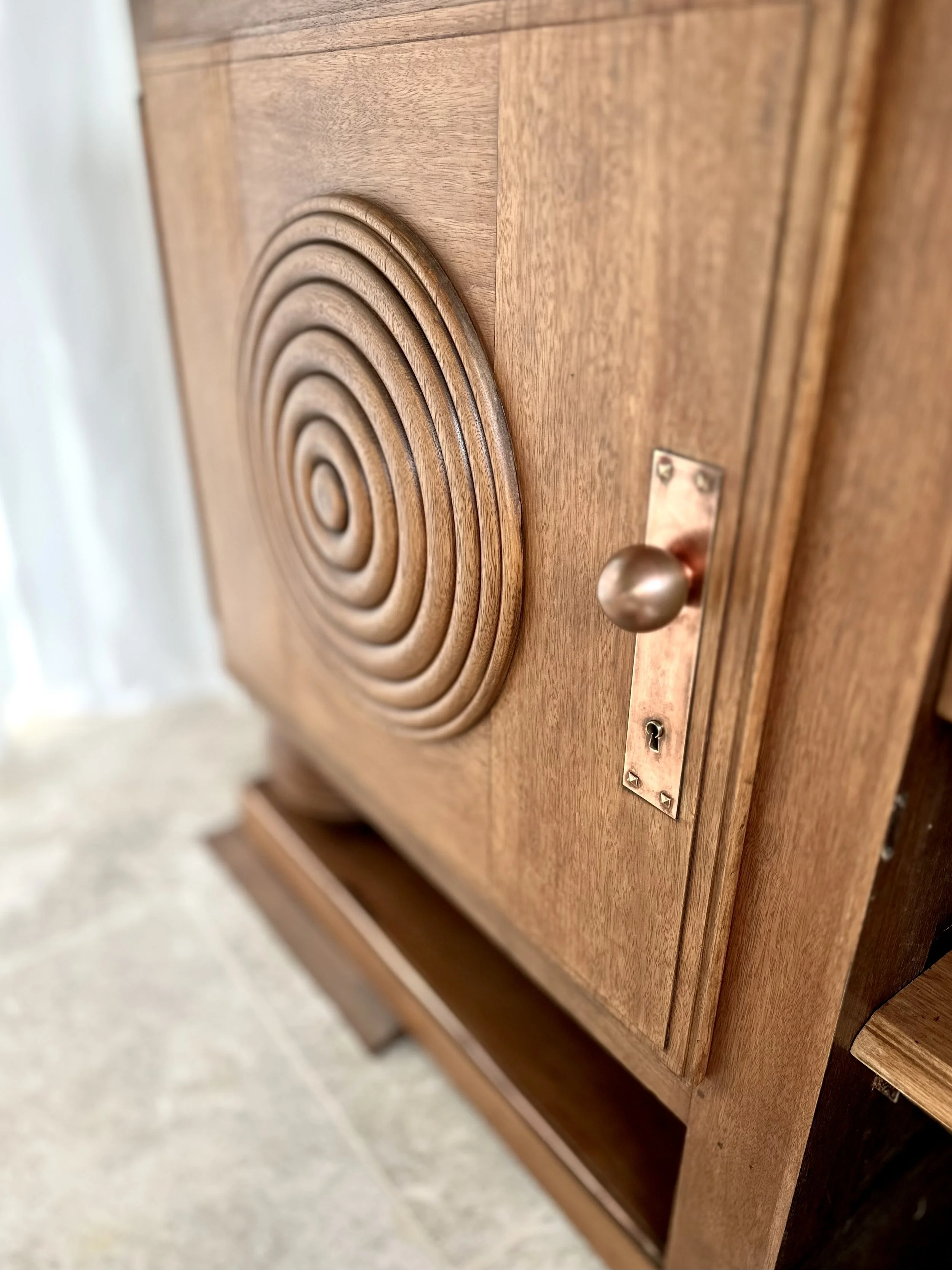 Charles Dudouyt Art Deco Oak Cabinet, France 1930s-1940s foto 9