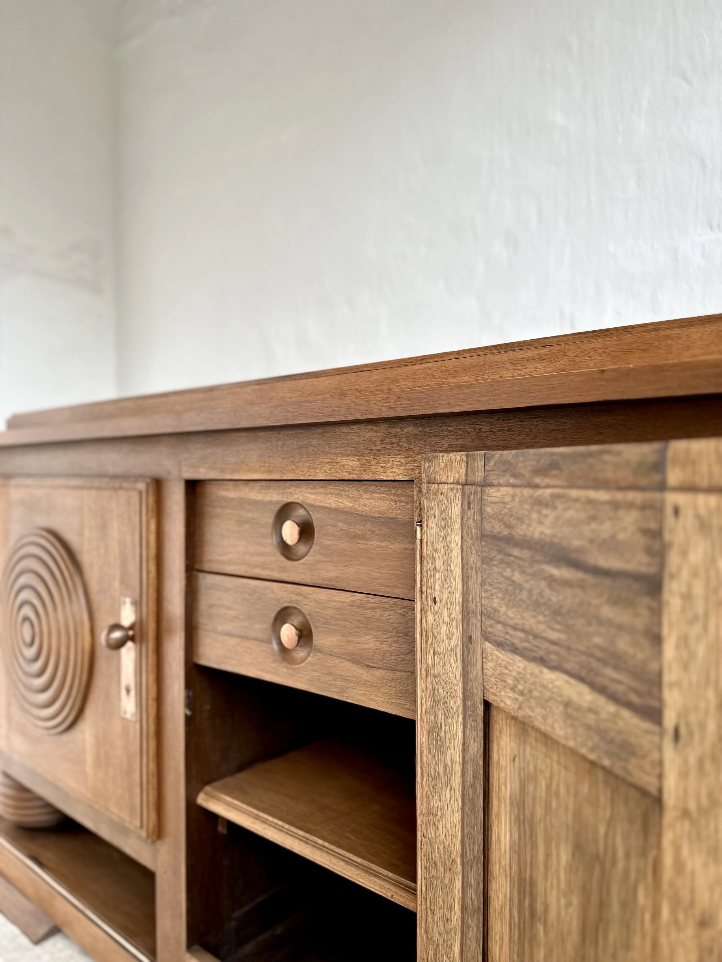 Charles Dudouyt Art Deco Oak Cabinet, France 1930s-1940s foto 11