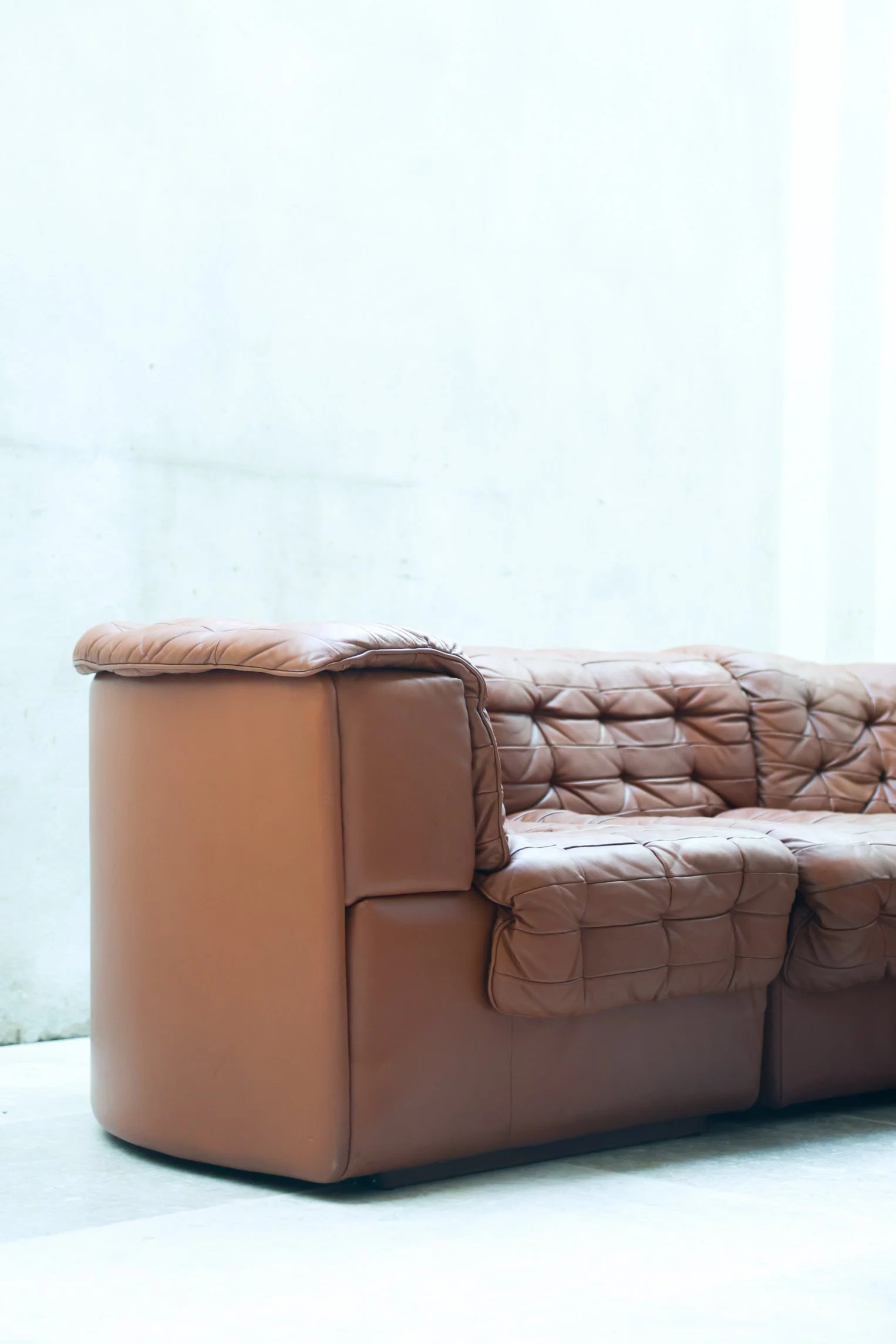De Sede DS-11 Modular Sofa in Cognac Patchwork Leather foto 2