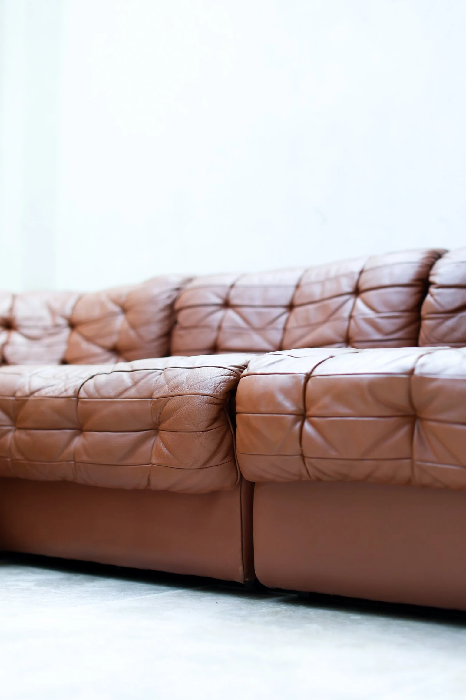 De Sede DS-11 Modular Sofa in Cognac Patchwork Leather foto 5
