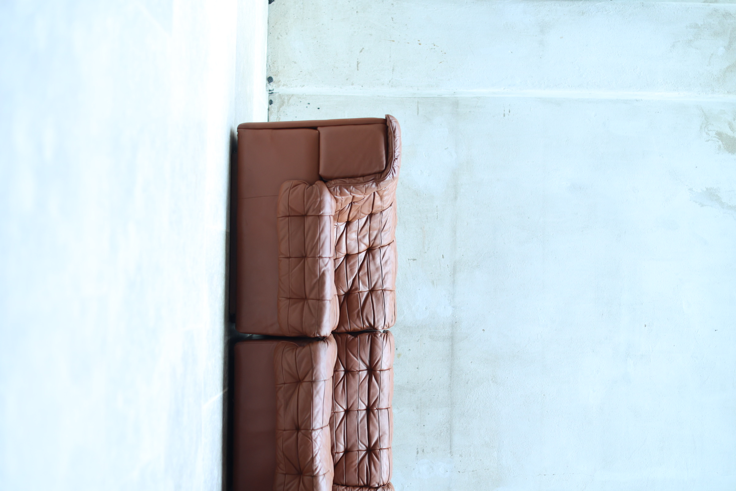 De Sede DS-11 Modular Sofa in Cognac Patchwork Leather foto 9