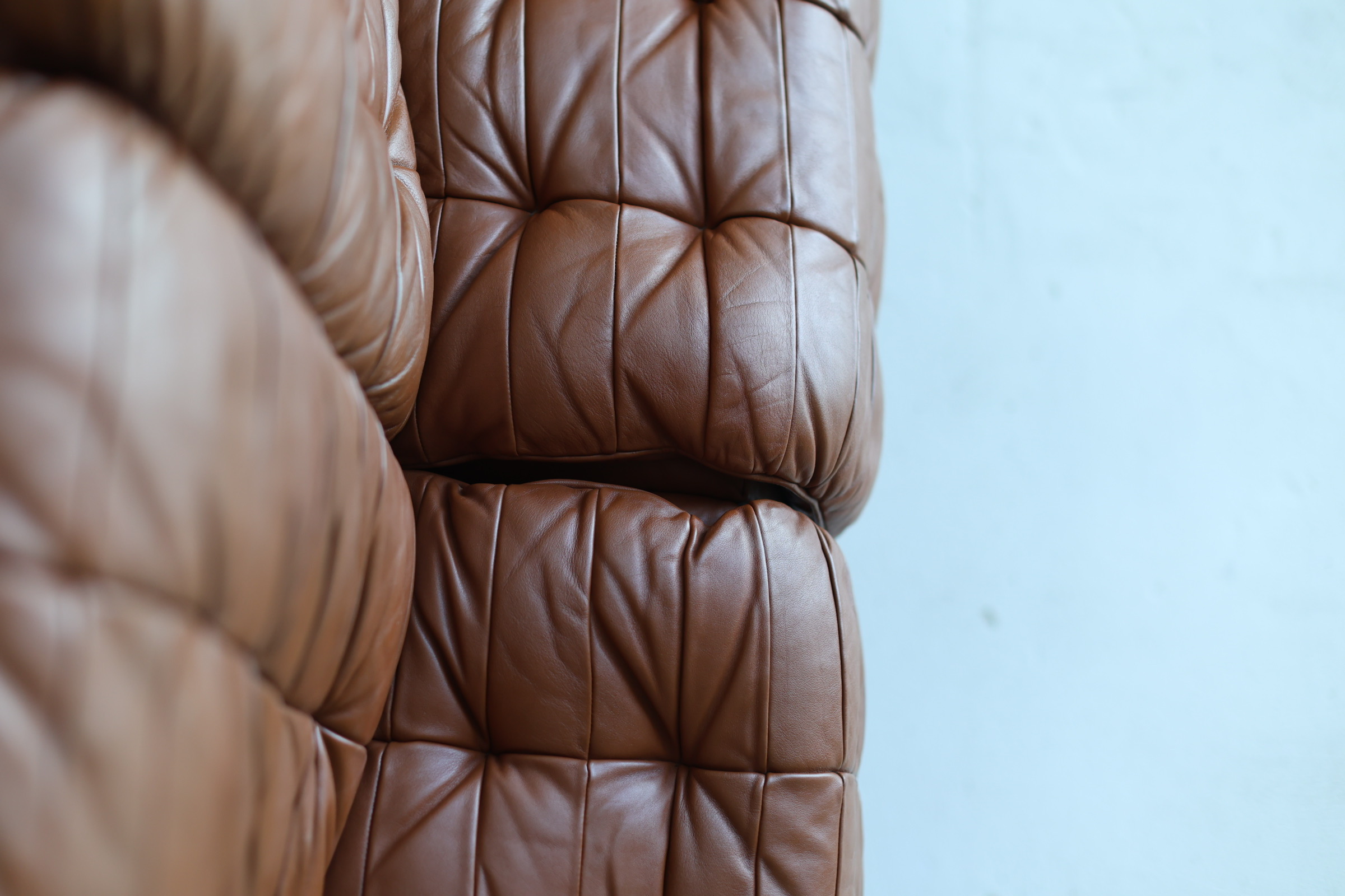De Sede DS-11 Modular Sofa in Cognac Patchwork Leather foto 10