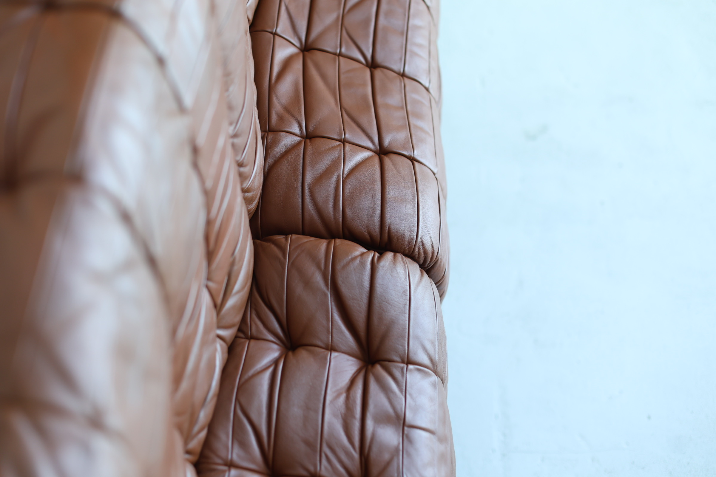 De Sede DS-11 Modular Sofa in Cognac Patchwork Leather foto 11
