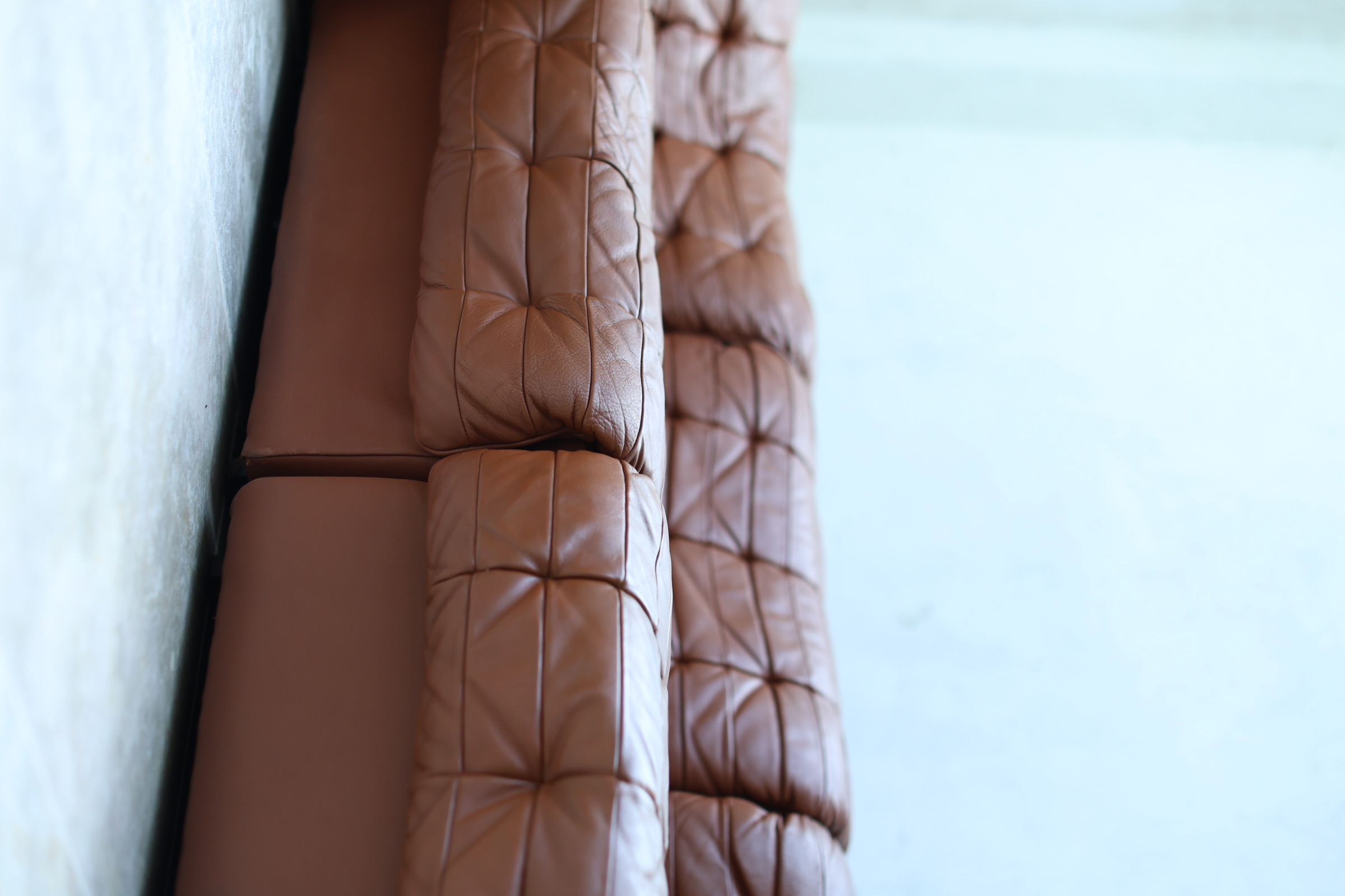De Sede DS-11 Modular Sofa in Cognac Patchwork Leather foto 12