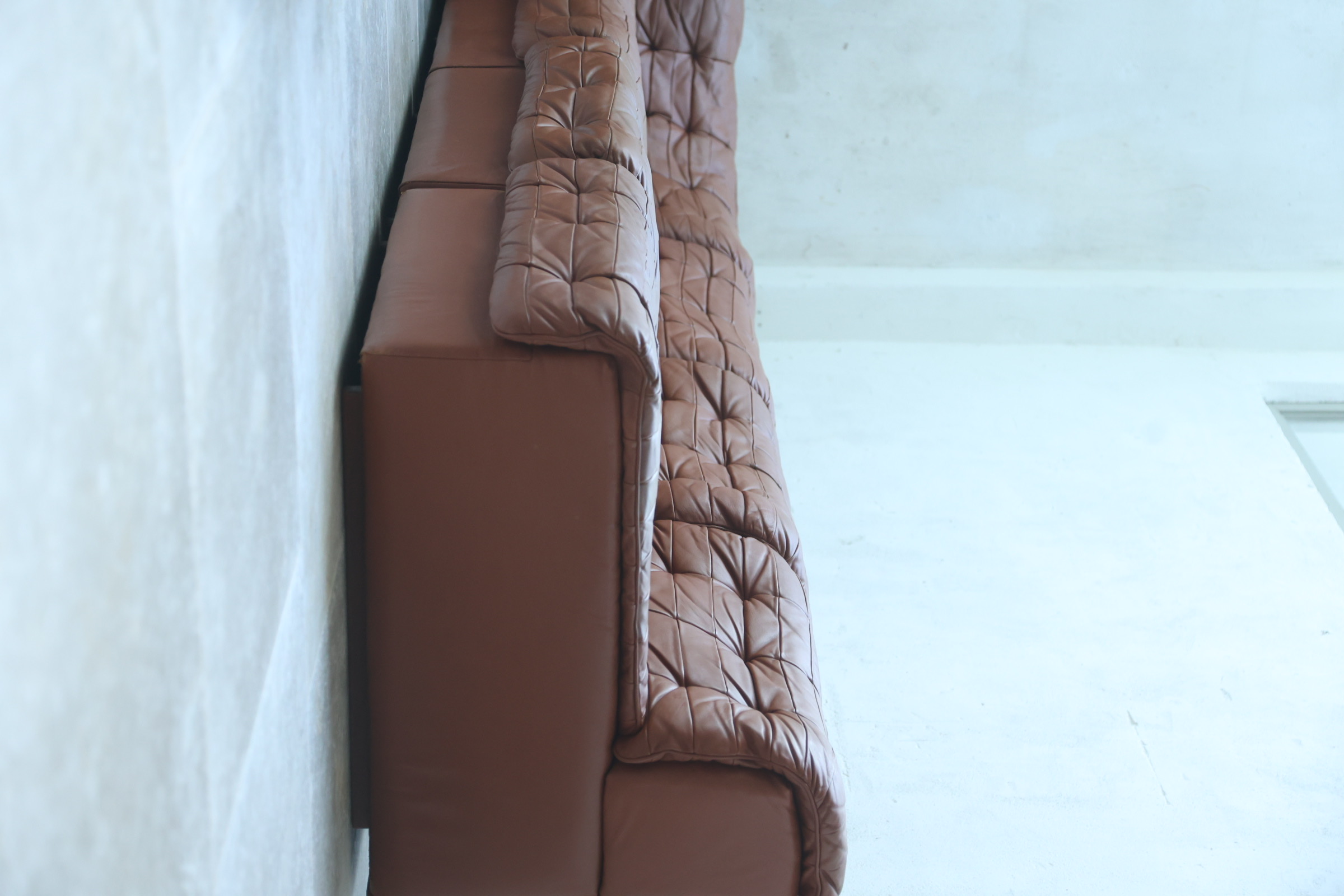 De Sede DS-11 Modular Sofa in Cognac Patchwork Leather foto 13