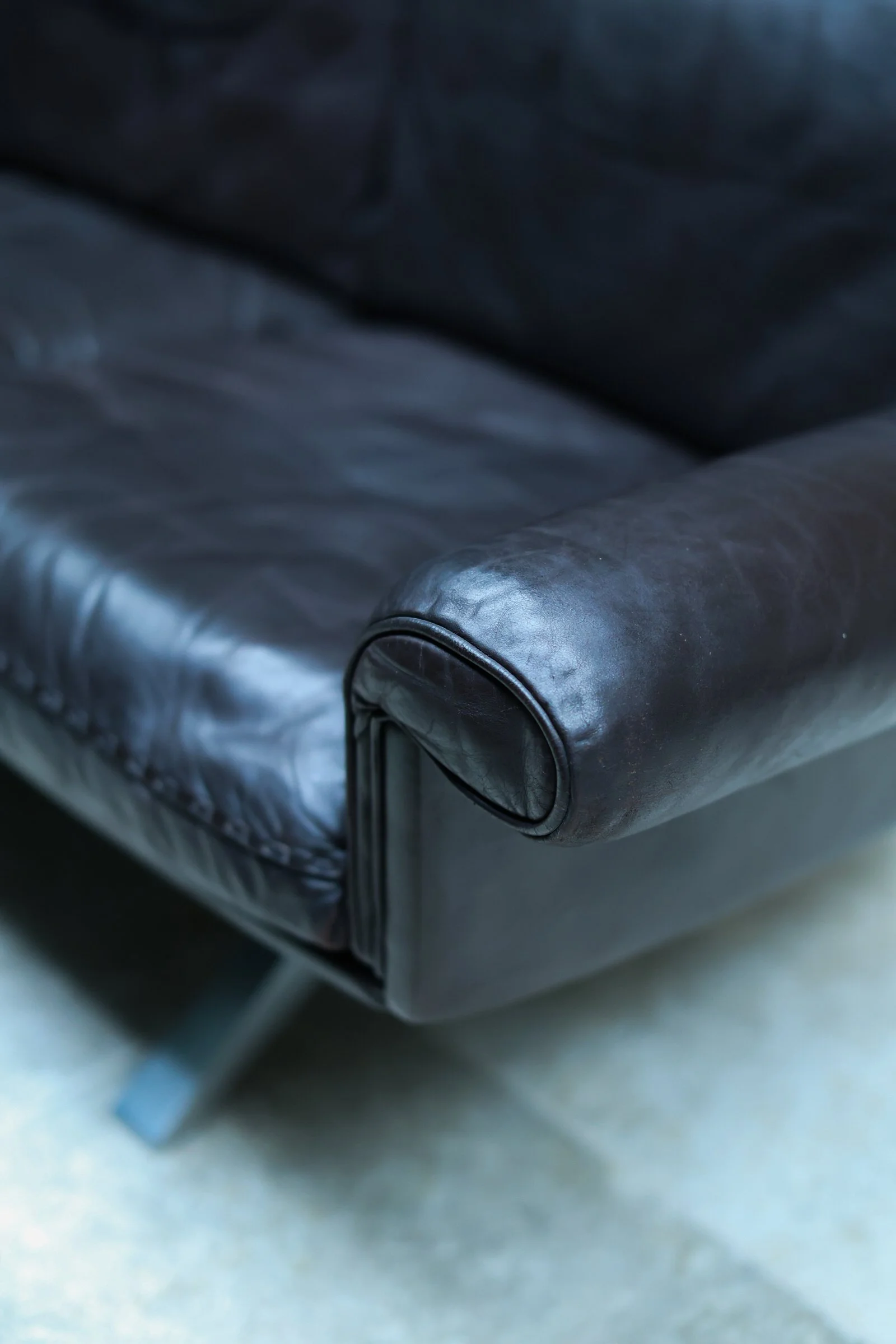 De Sede DS-31 Three-Seater Sofa in Dark Brown Leather foto 10