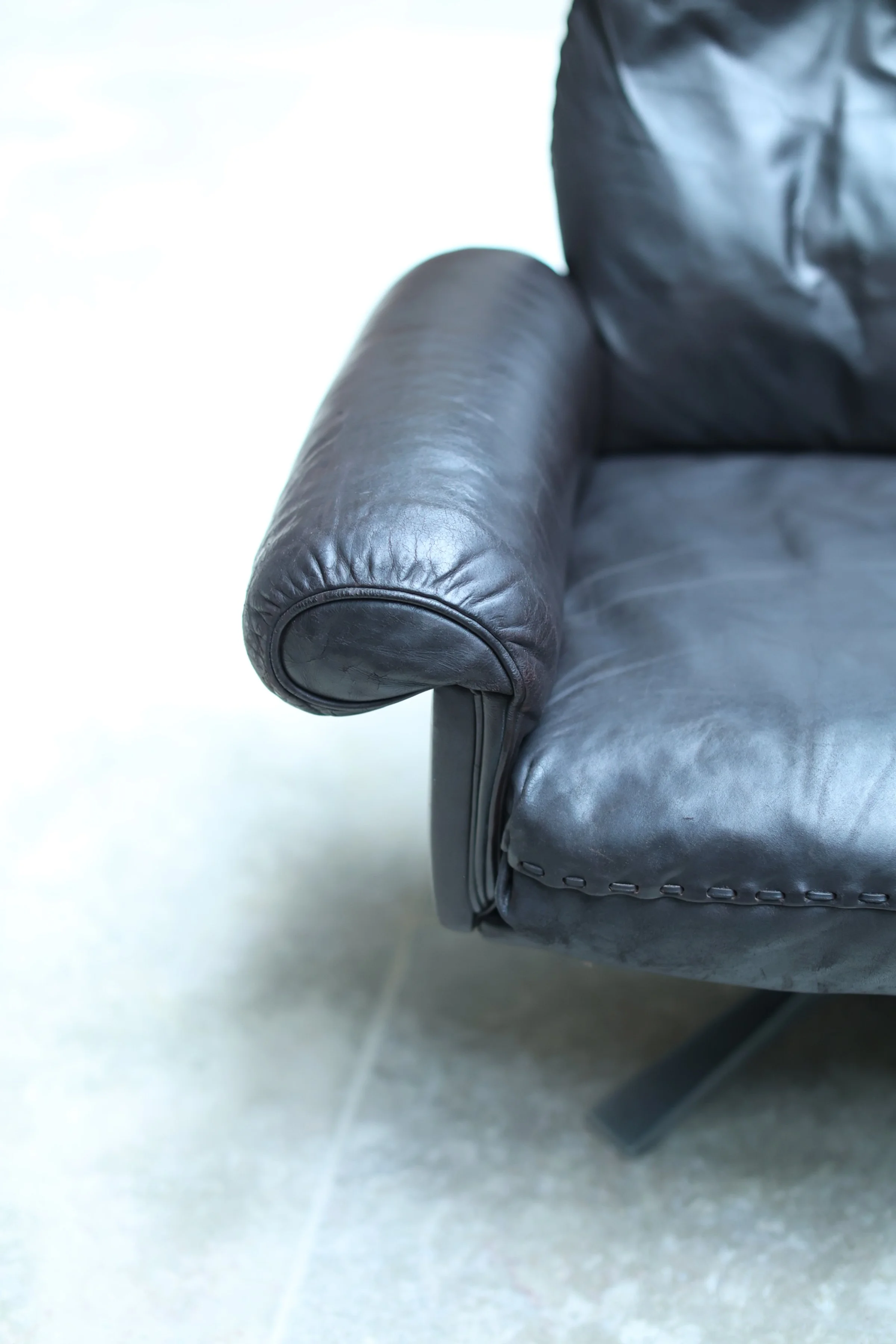 De Sede DS-31 Swivel Lounge Chair in Brown Leather foto 12