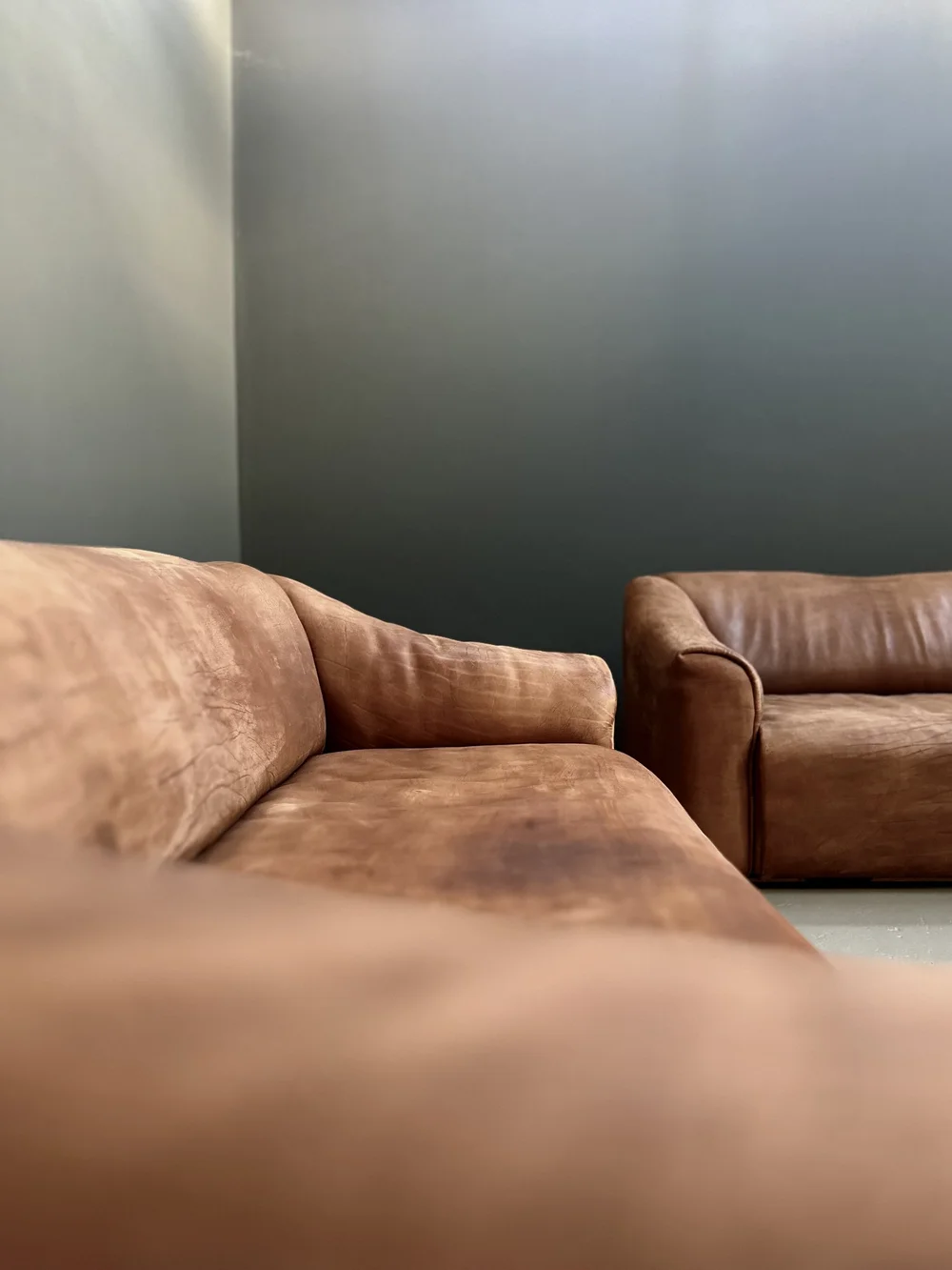 De Sede DS-47 Two-Seater Sofa in Bull Neck Leather foto 9