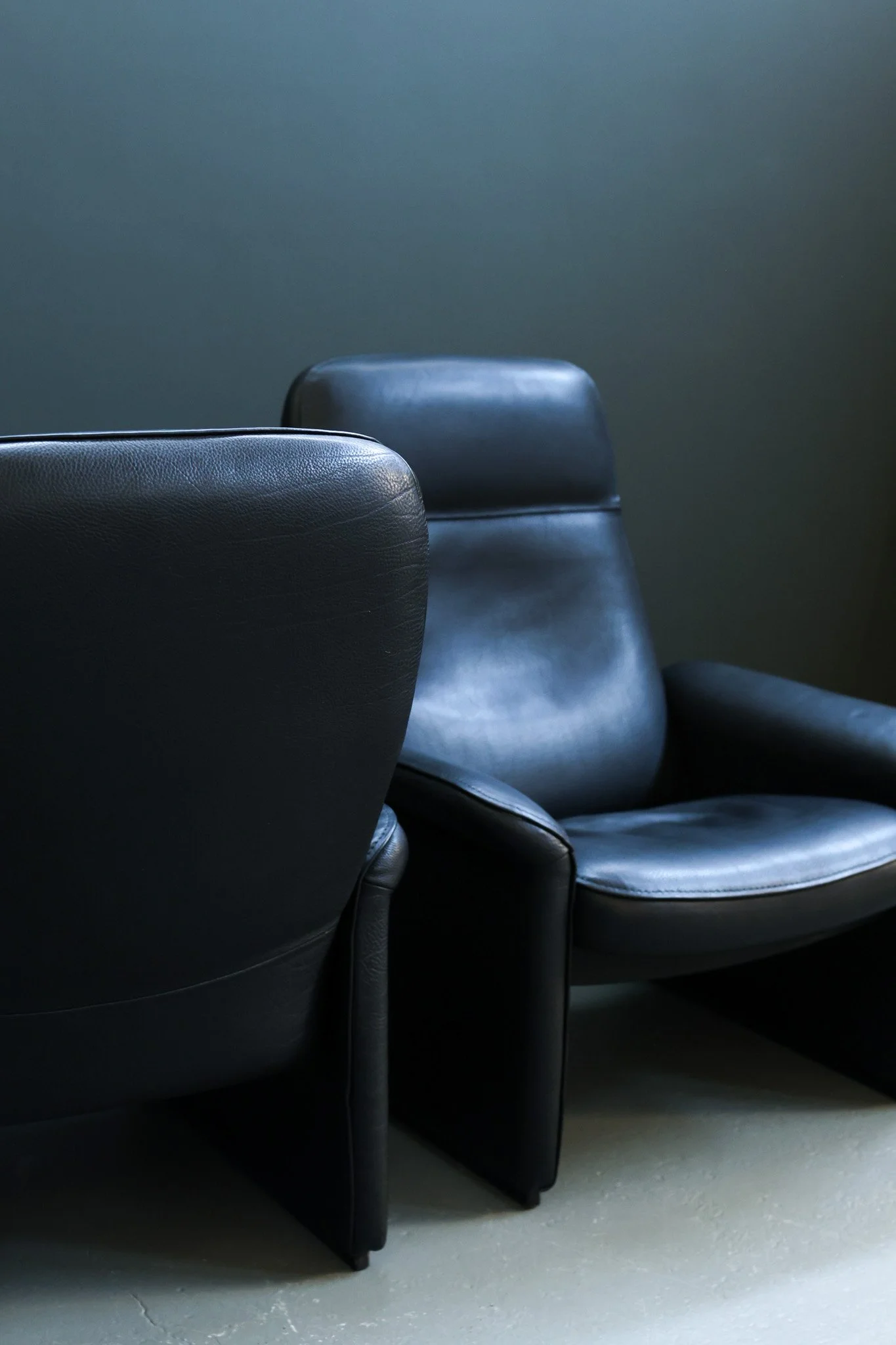 De Sede DS-50 Reclining Lounge Chairs, Pair, in Neck Leather foto 2