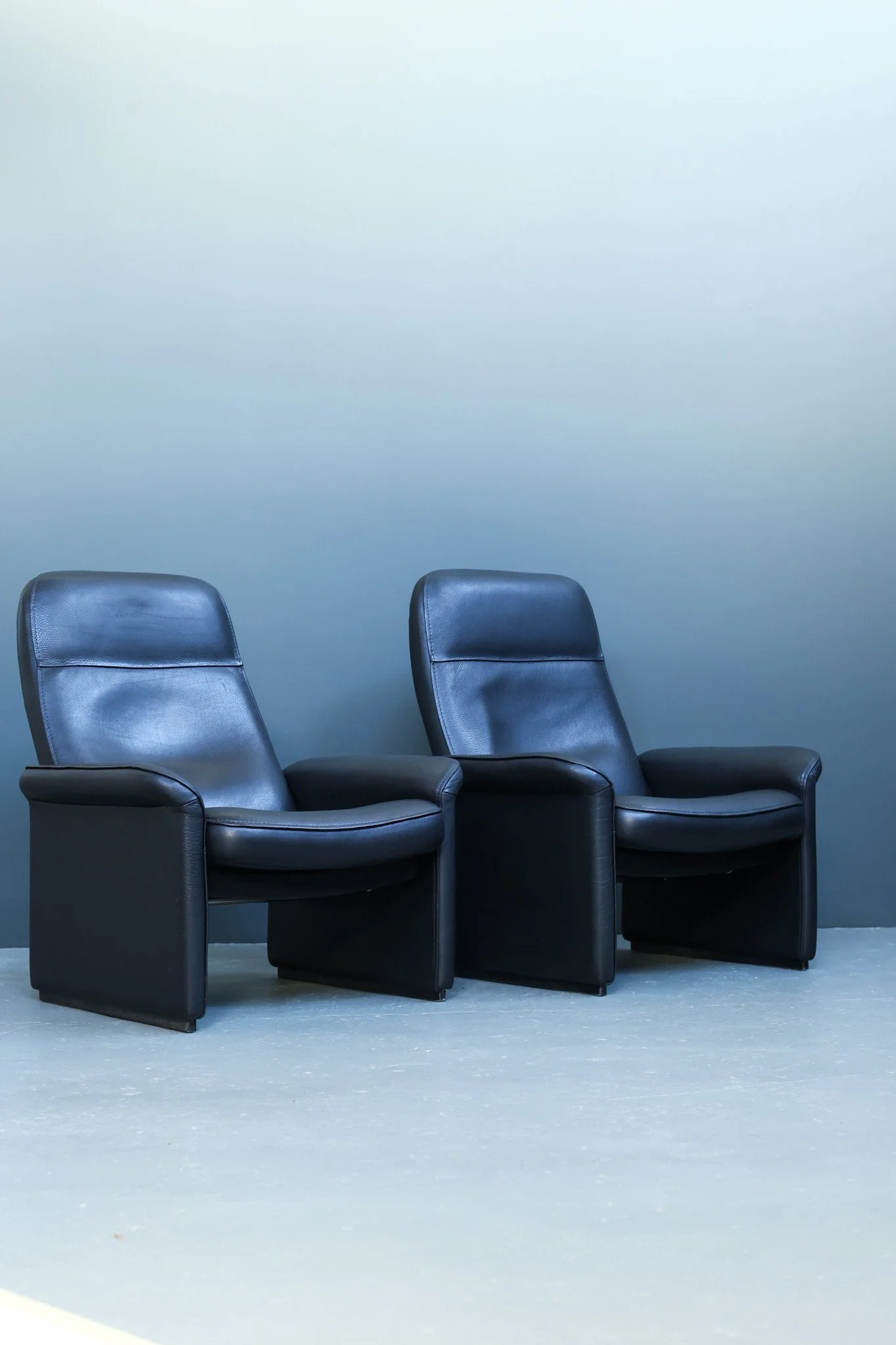 De Sede DS-50 Reclining Lounge Chairs, Pair, in Neck Leather foto 5