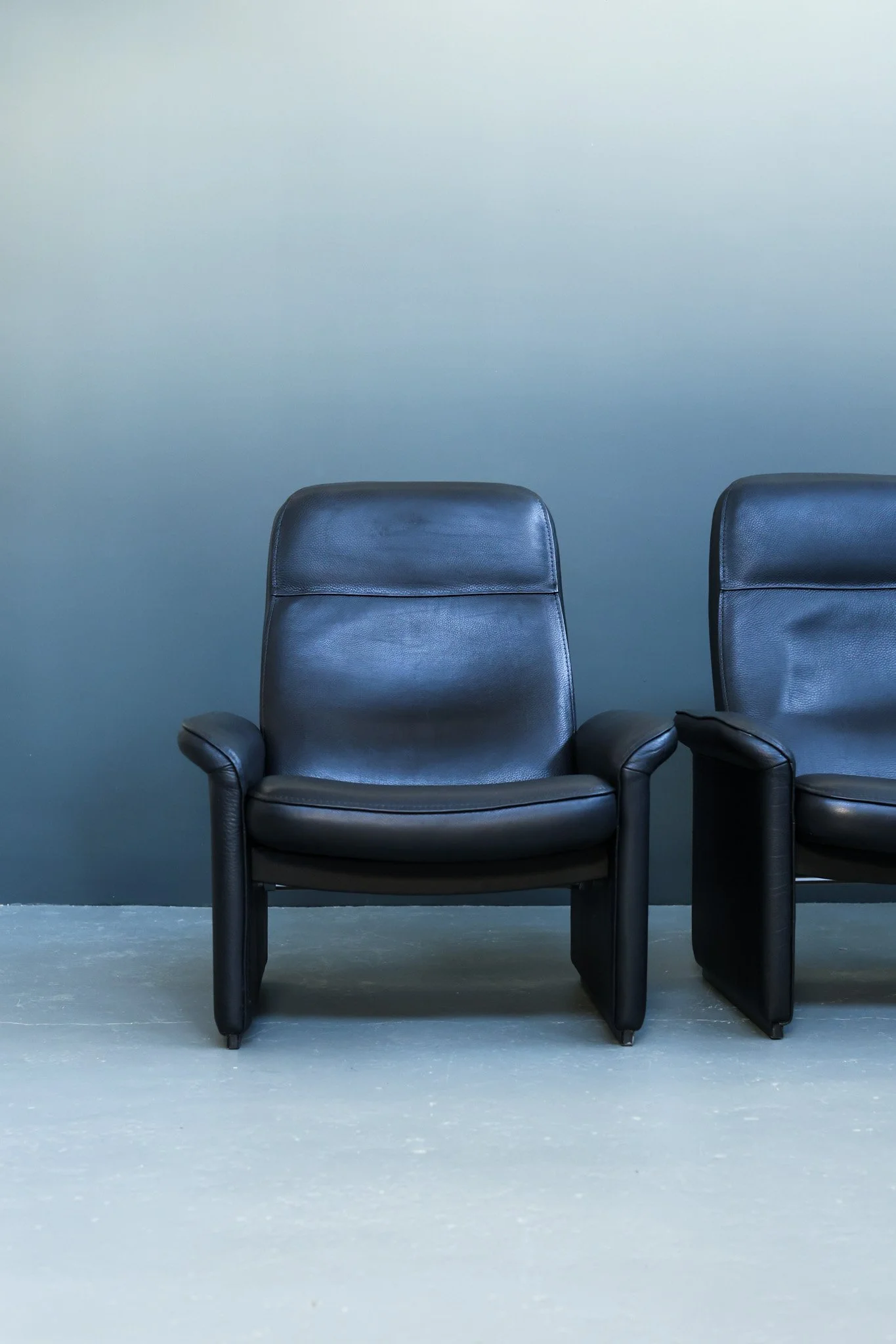 De Sede DS-50 Reclining Lounge Chairs, Pair, in Neck Leather foto 8