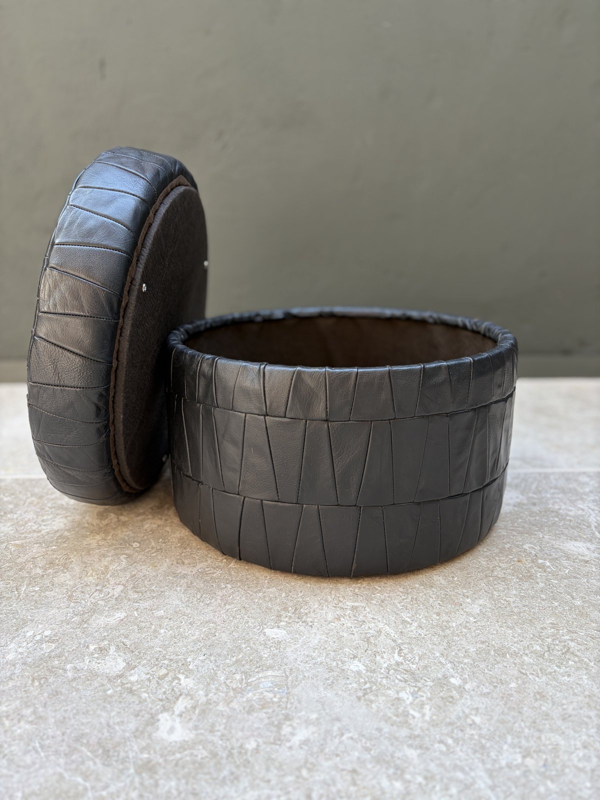 De Sede Patchwork Leather Pouf foto 3
