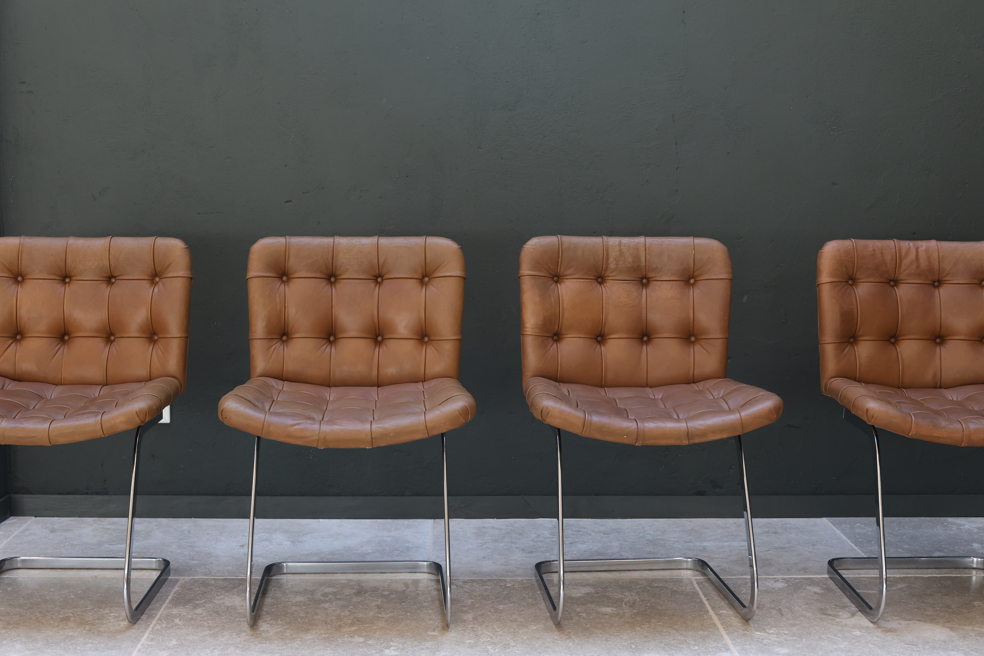 Robert Haussmann RH-304 'UNESCO' Dining Chairs for De Sede, Set of 4 foto 6