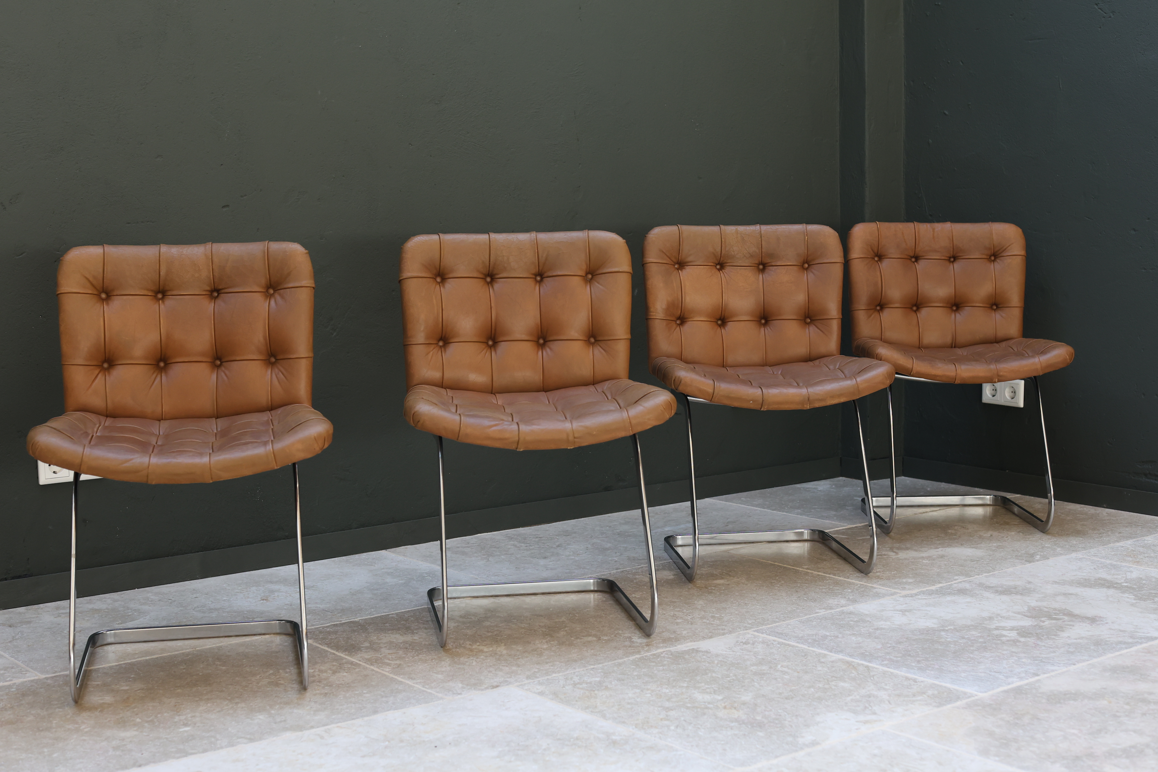 Robert Haussmann RH-304 'UNESCO' Dining Chairs for De Sede, Set of 4 foto 7