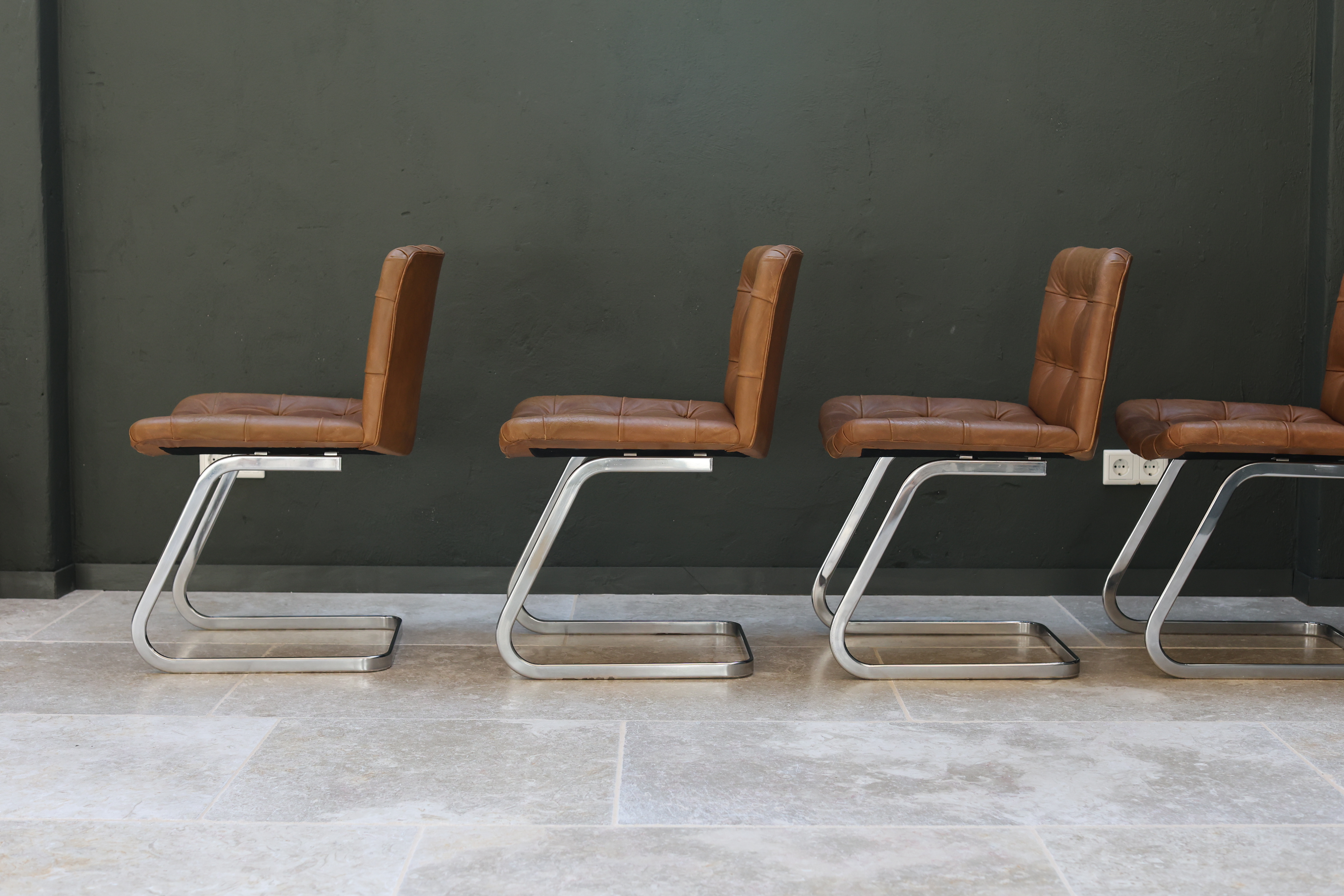 Robert Haussmann RH-304 'UNESCO' Dining Chairs for De Sede, Set of 4 foto 8