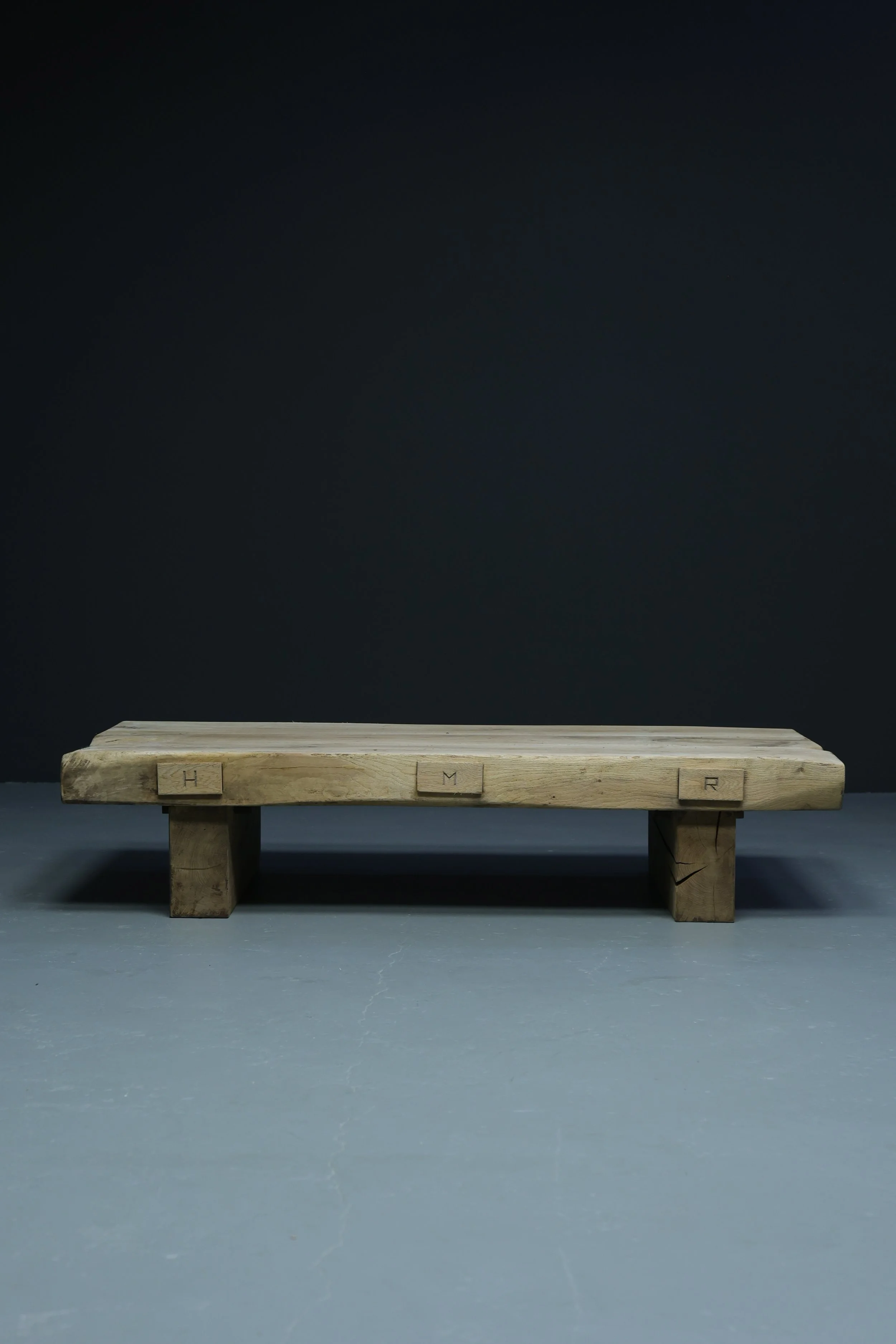 French Brutalist Oak Coffee Table, 1974 foto 3