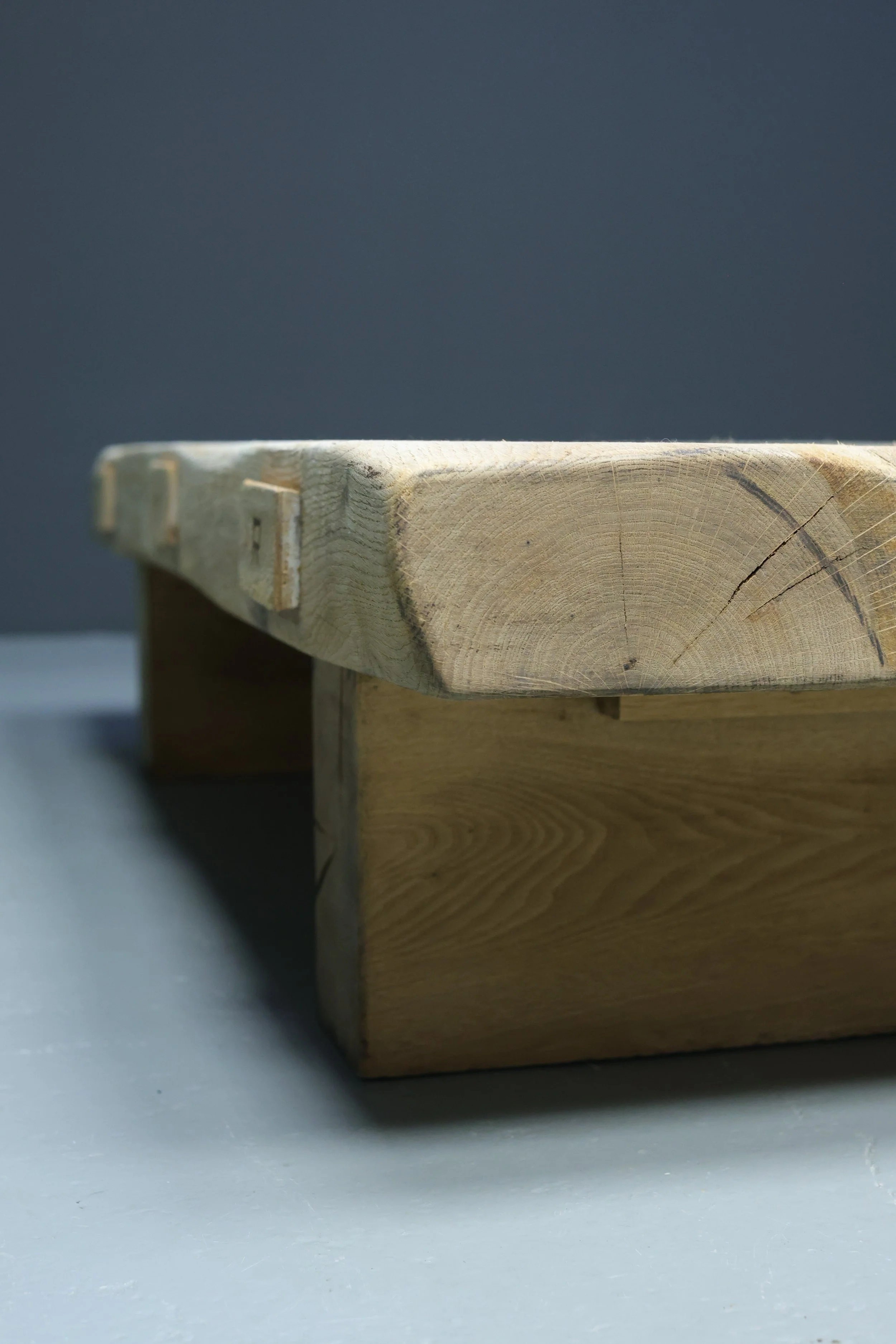 French Brutalist Oak Coffee Table, 1974 foto 4