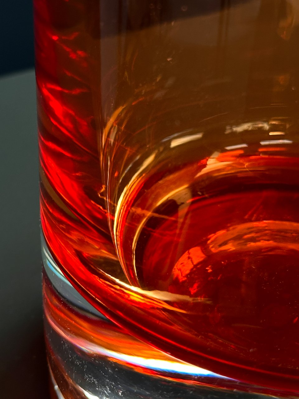 Günther Lambert Red Glass Vase, Signed foto 10