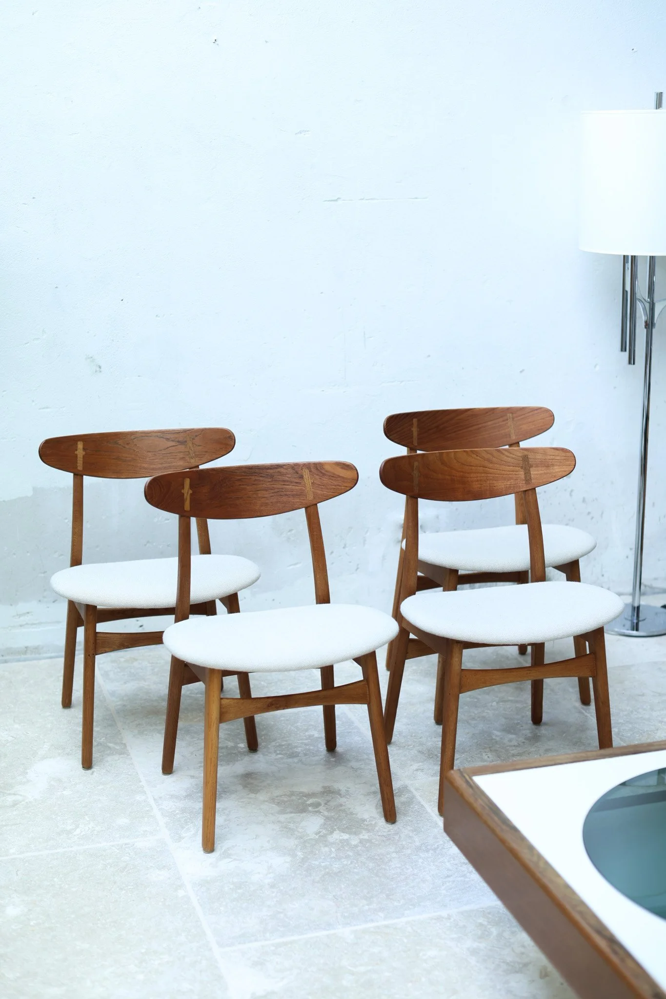 Hans J. Wegner CH30 teak dining chairs set of four by Carl Hansen and Son 1954