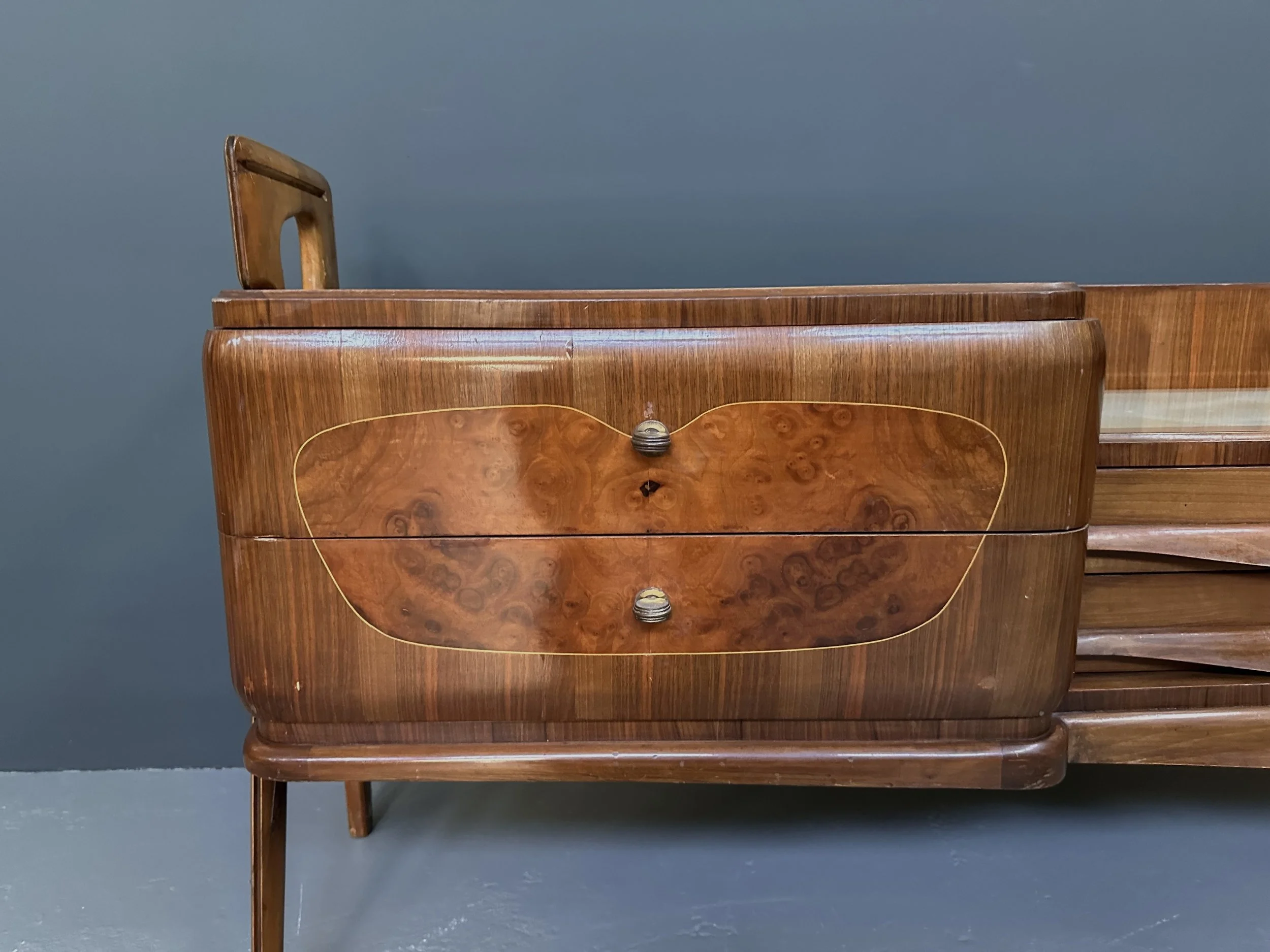 Italian Mid-Century Walnut Burl Sideboard, 1959 foto 2
