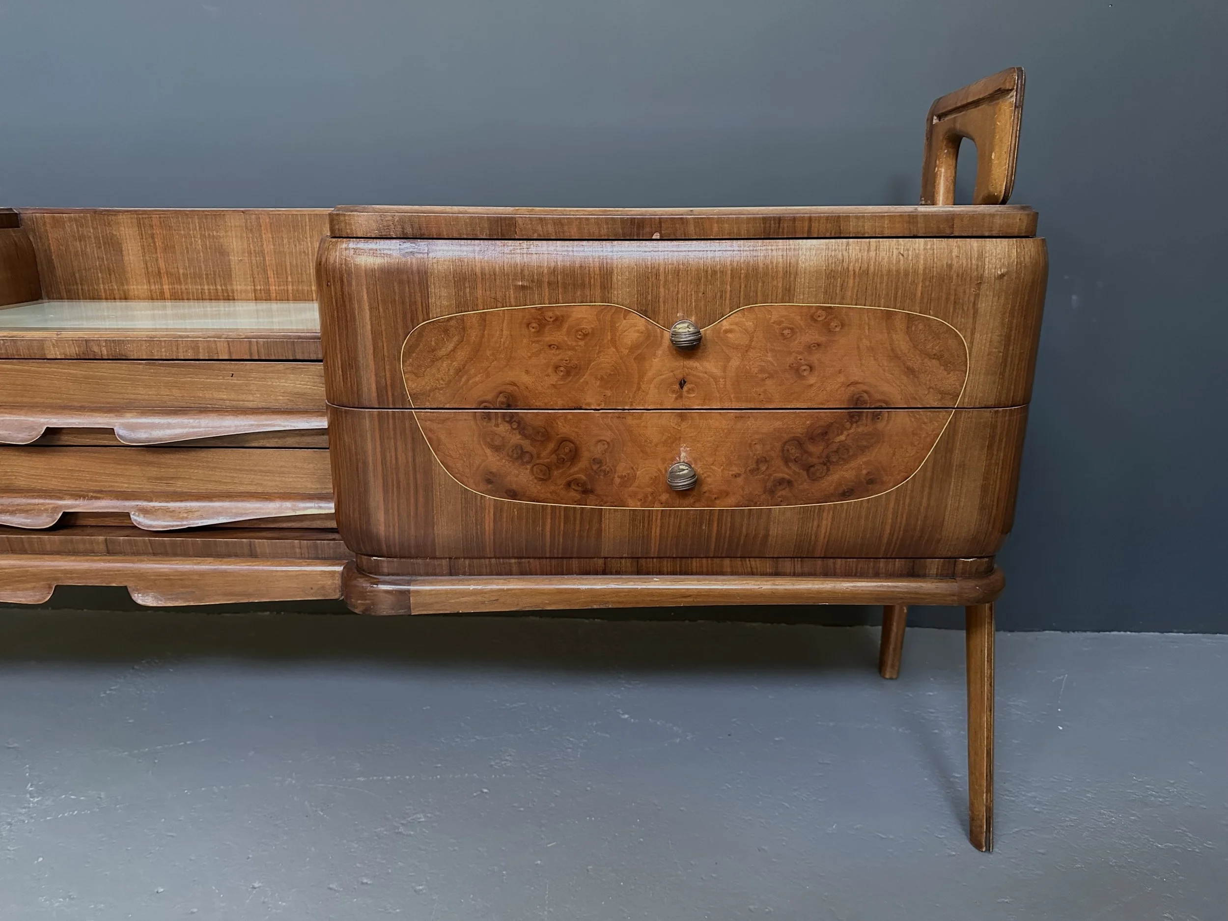 Italian Mid-Century Walnut Burl Sideboard, 1959 foto 6