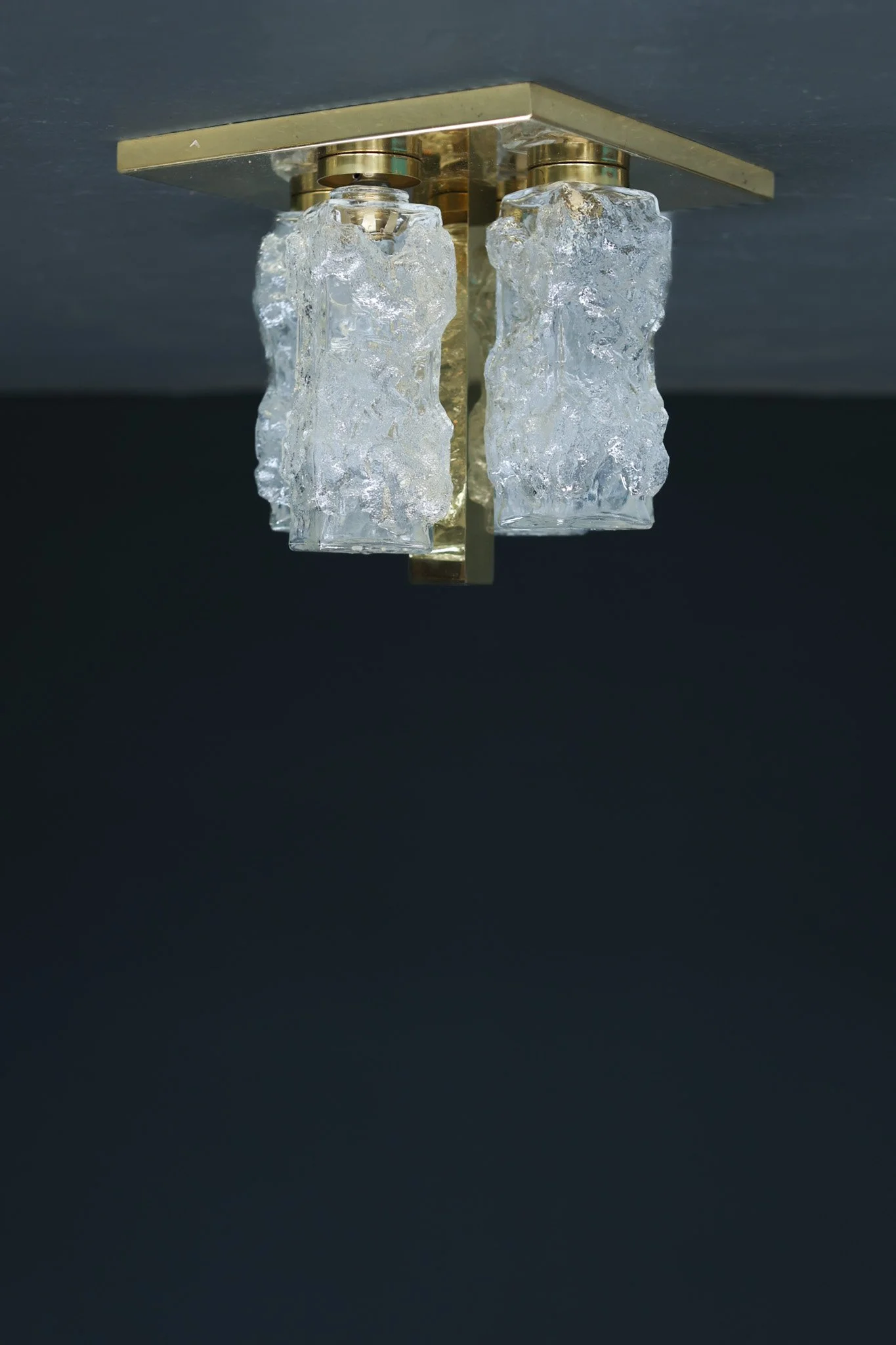 J.T. Kalmar Ceiling Lamps, Set of 2, Glass and Brass foto 3